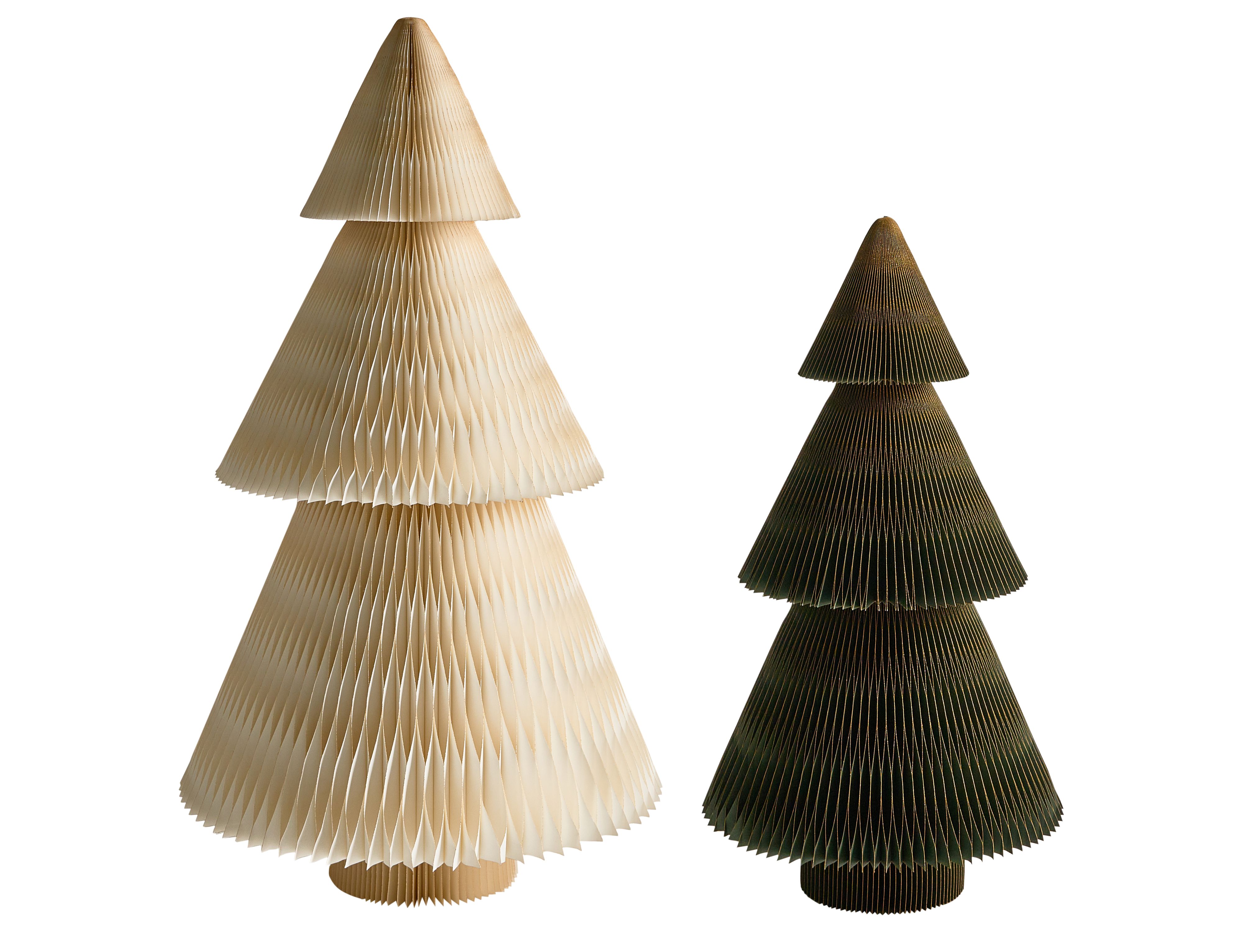 Set of 2 Christmas Decorations VEFSNA Christmas Tree 90/122 cm Beige/ Green