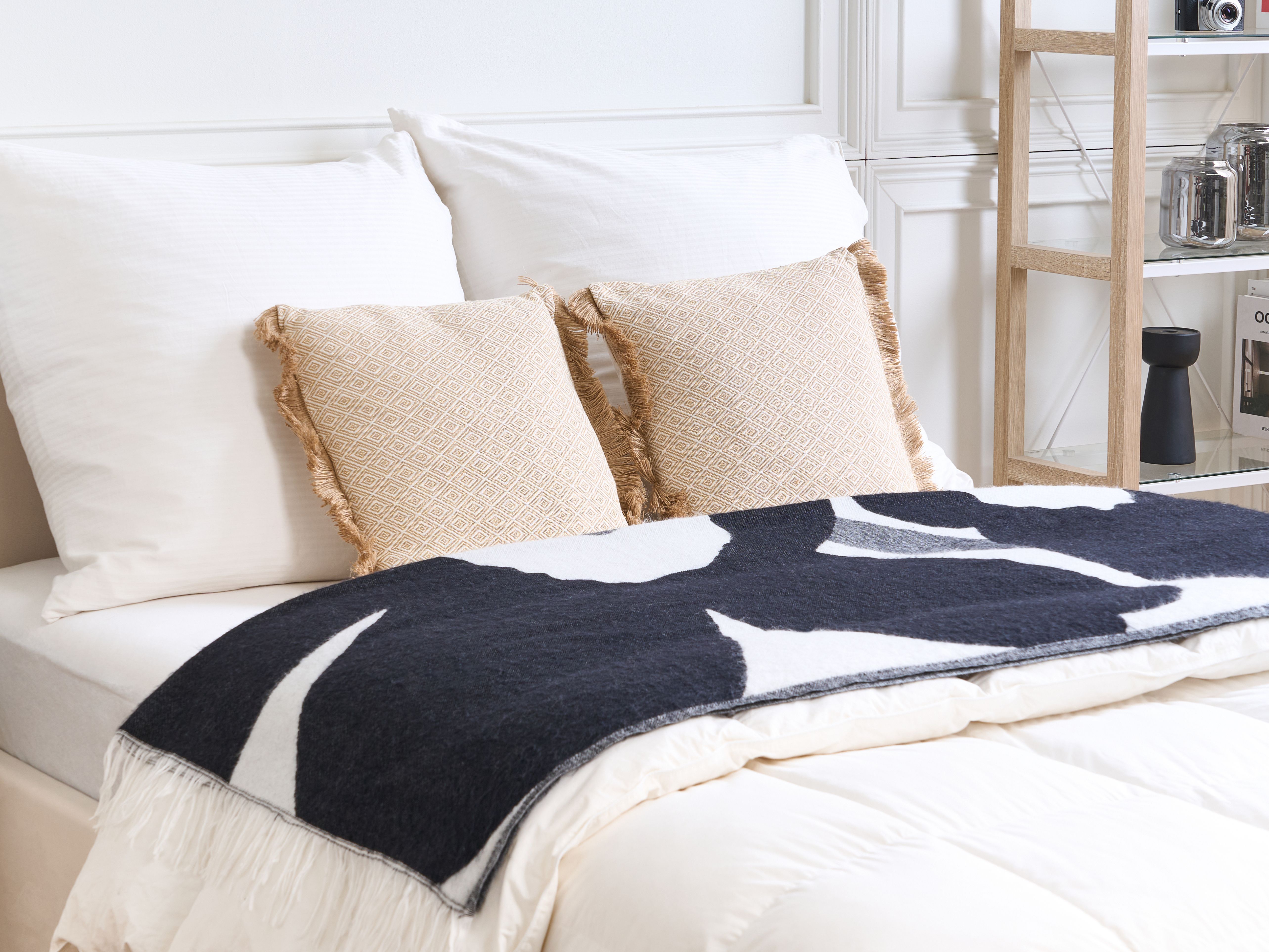 Set of 2 Decorative Cushions LONAR 45 x 45 cm Sand Beige