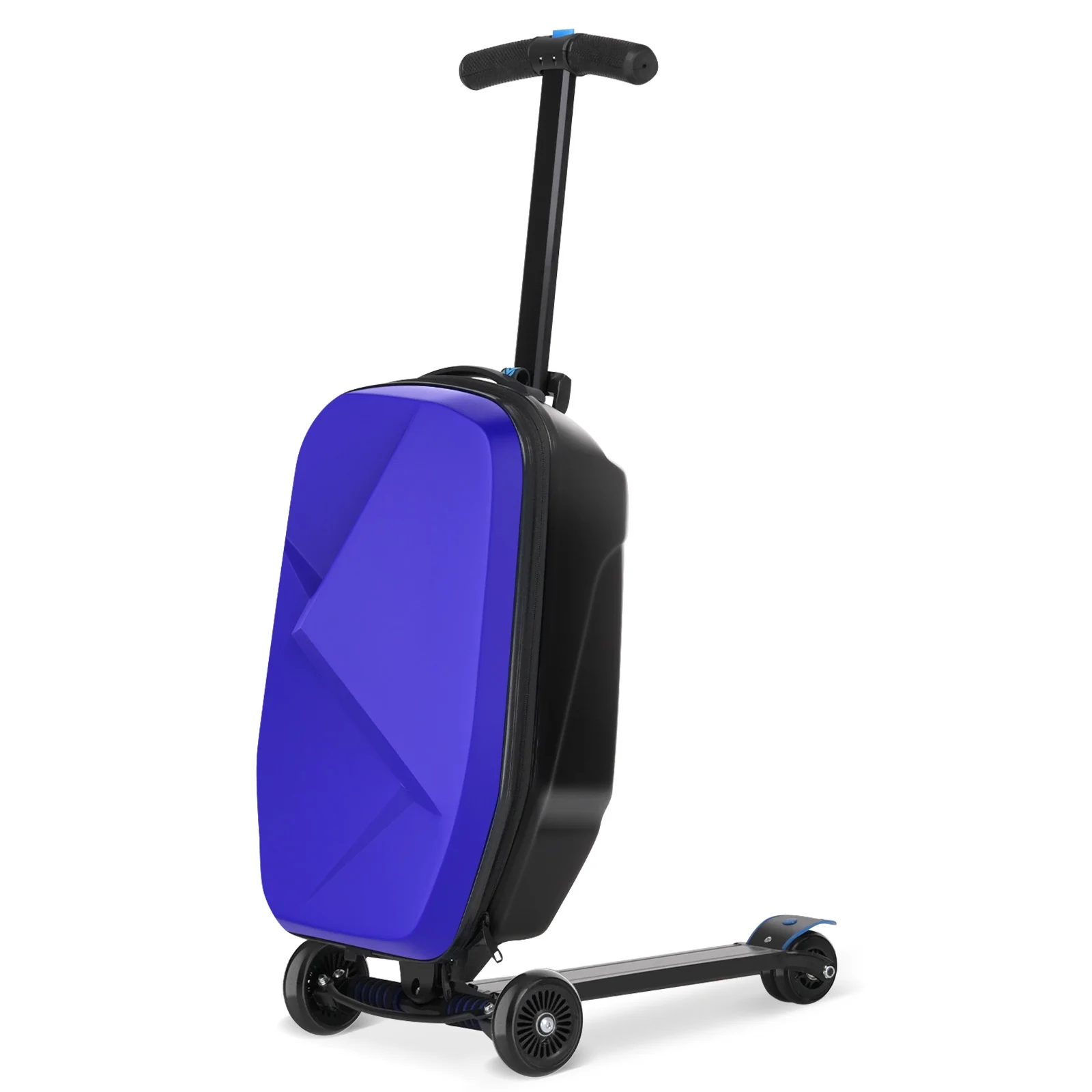 Advwin Scooter Luggage for Kids & Adults, Hardside Ride on Suitcase for Kids Ages 4-15 Multifunctional Lightweight Foldable Carry on Luggage with Wheels Ride on for Children Teenagers, Pink - Image 45
