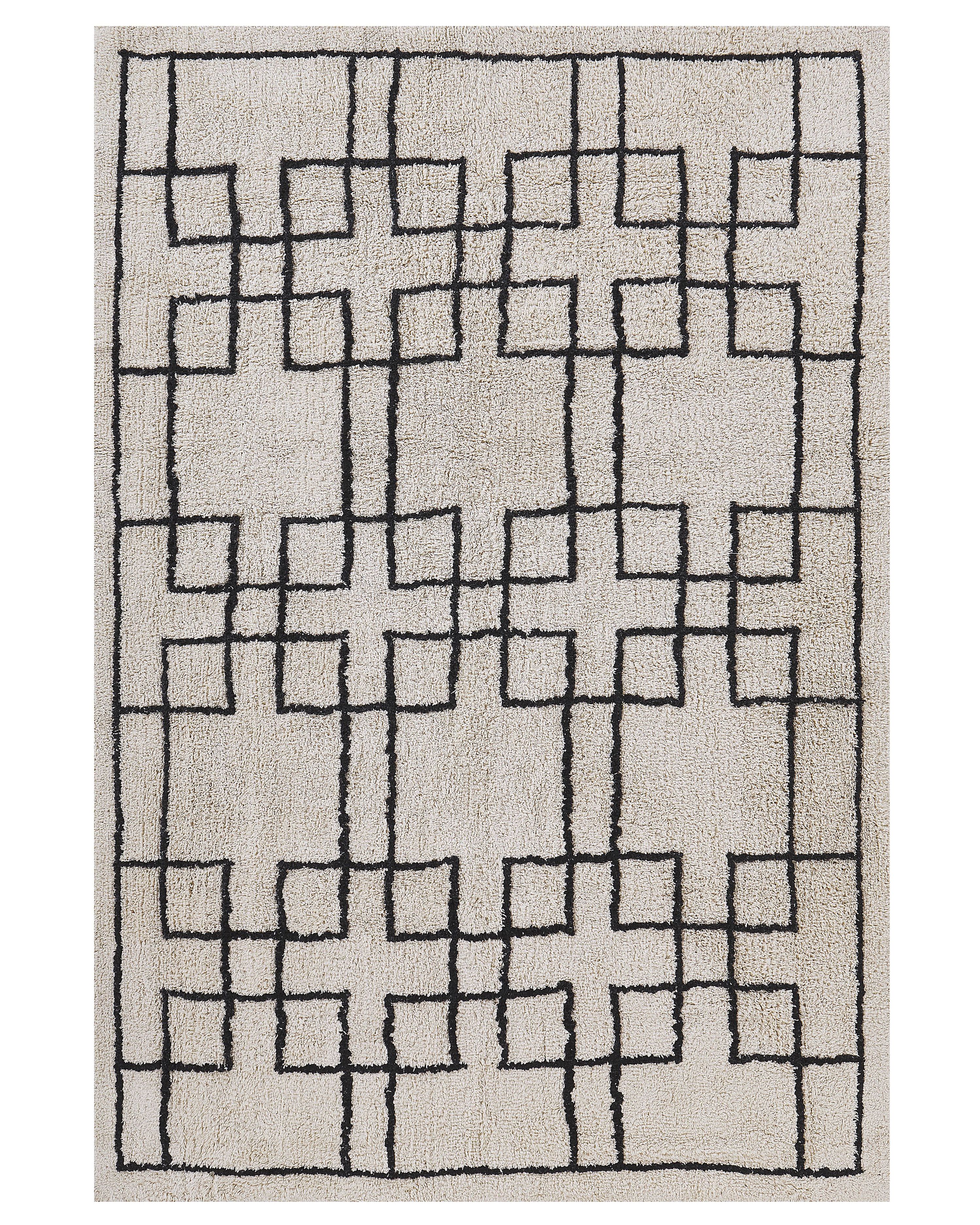 Rug TURHAL Beige 160 x 230 cm Cotton