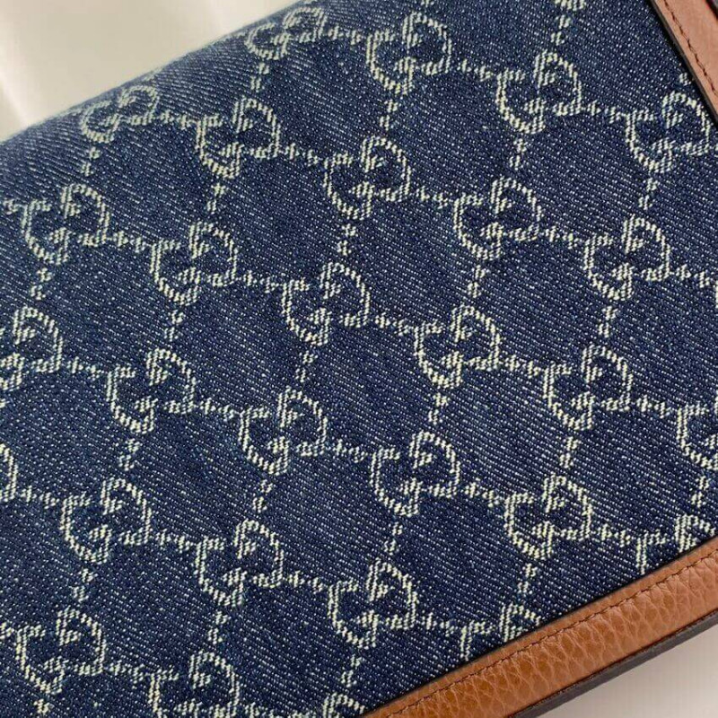 Replica Gucci Horsebit 1955 Denim Mini Bag 6585741:1High-quality replica