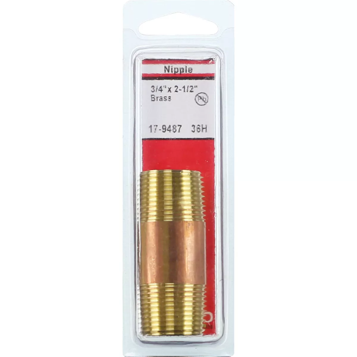 Lasco 3/4 In. x 2-1/2 In. Red Brass Nipple