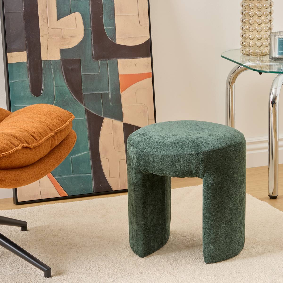 Pouf "Jin" Cedar Green