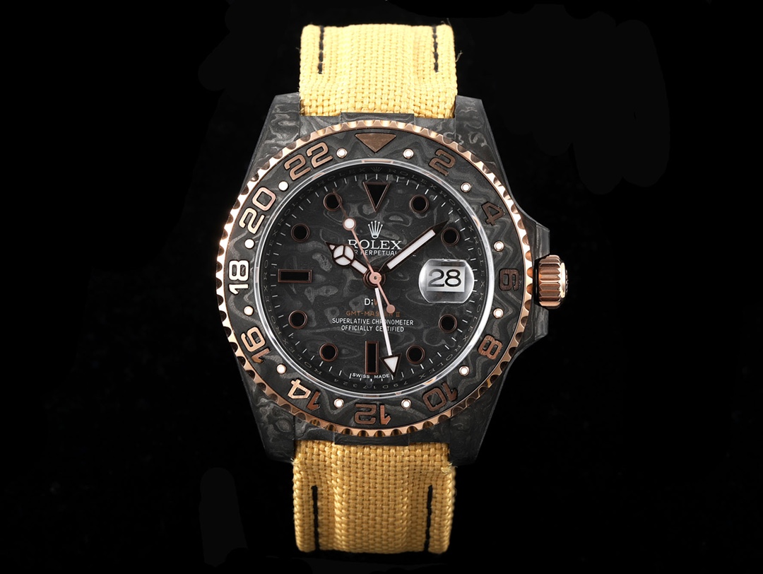 Diw New Rolex Ultra Limited Edition GMT-MASTER II-Carbon Fiber-Yellow(1:1 replica) - Elite Watch Atelier
