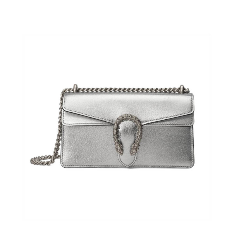 Replica Gucci Dionysus Small Shoulder Bag In Silver Lame Leather 4996231:1High-quality replica