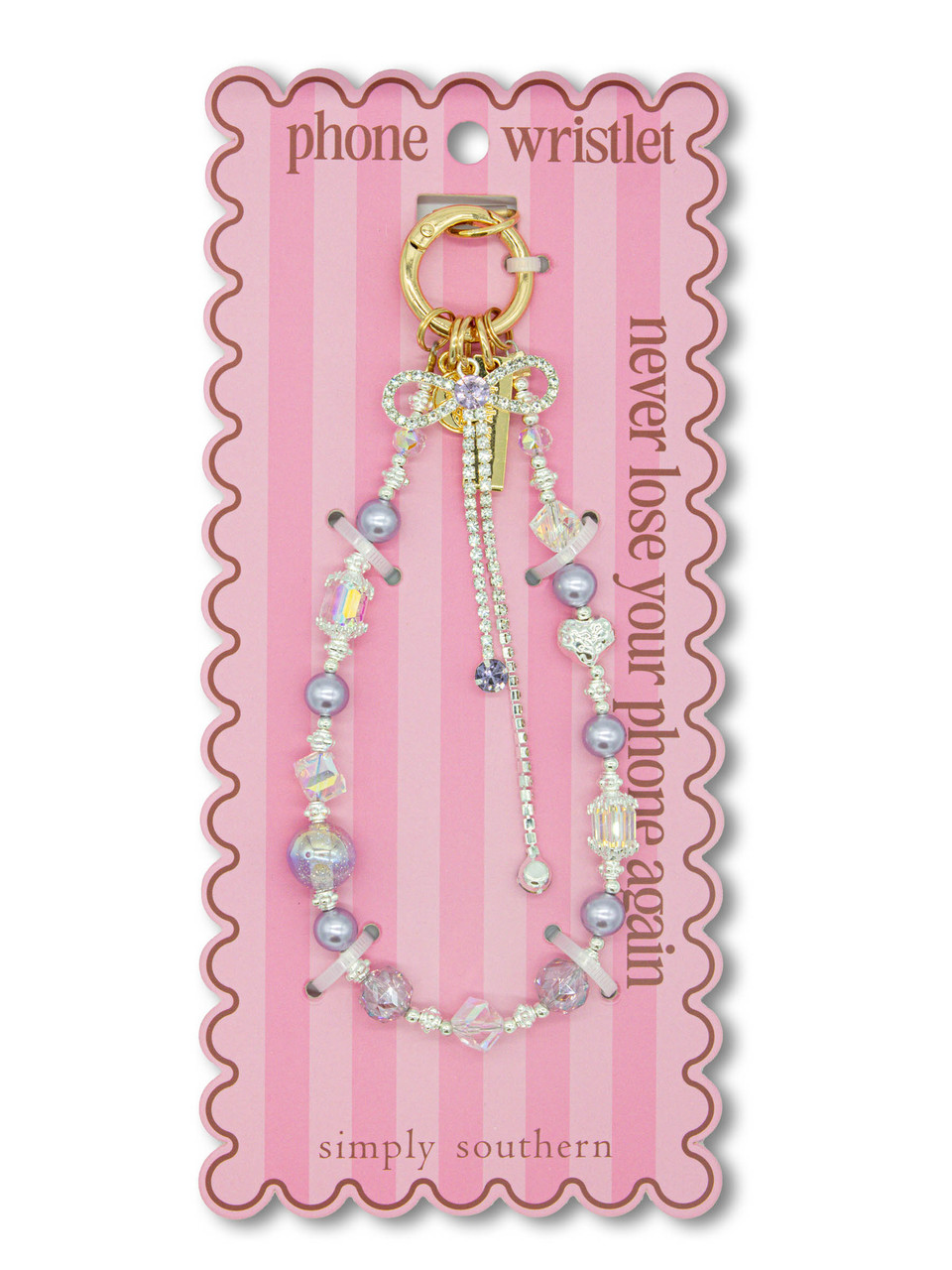 0126-PHNWRISTLET-PPLBOW - Simply Southern Outlet