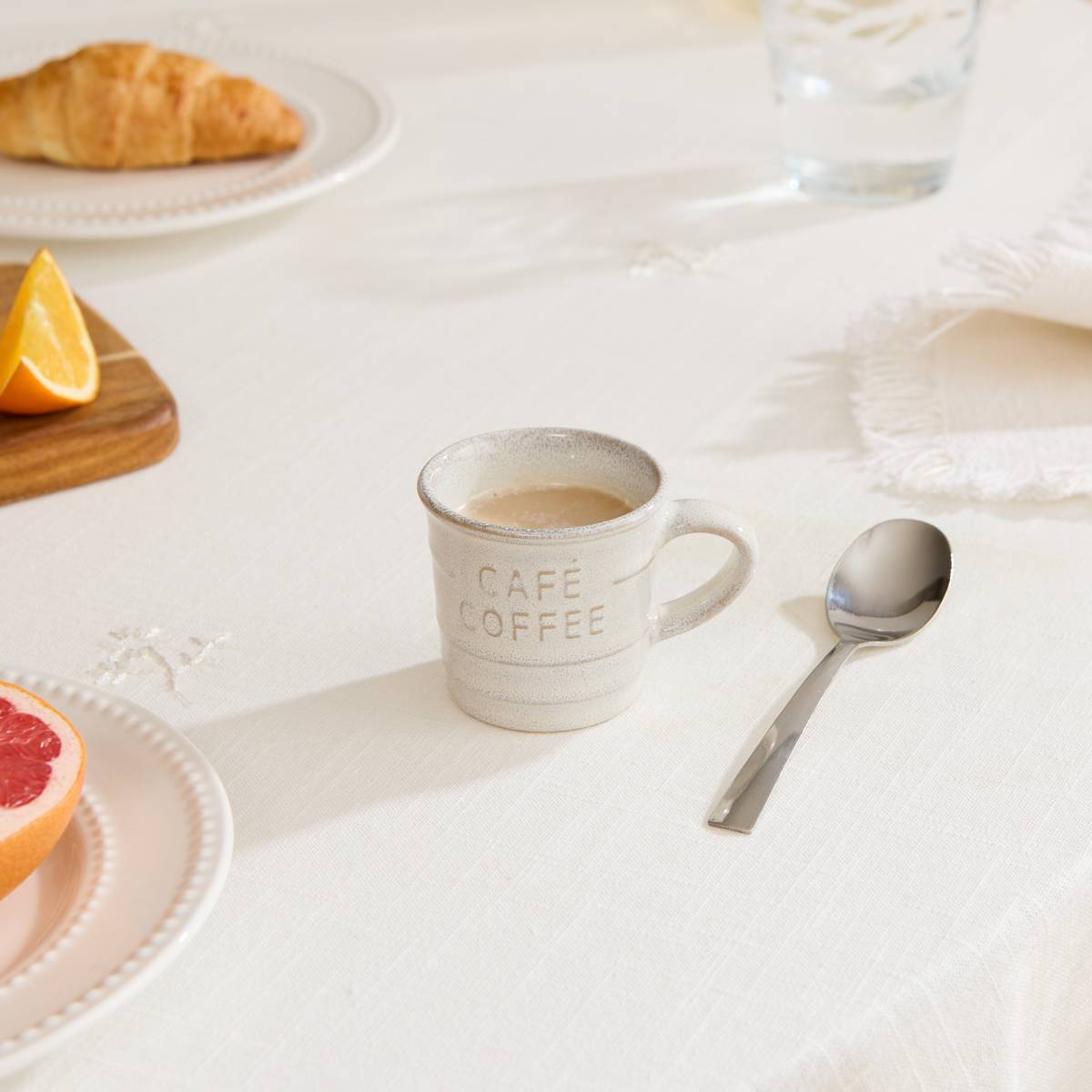 Espresso cup "Cafe" 80 ml, earthenware, White