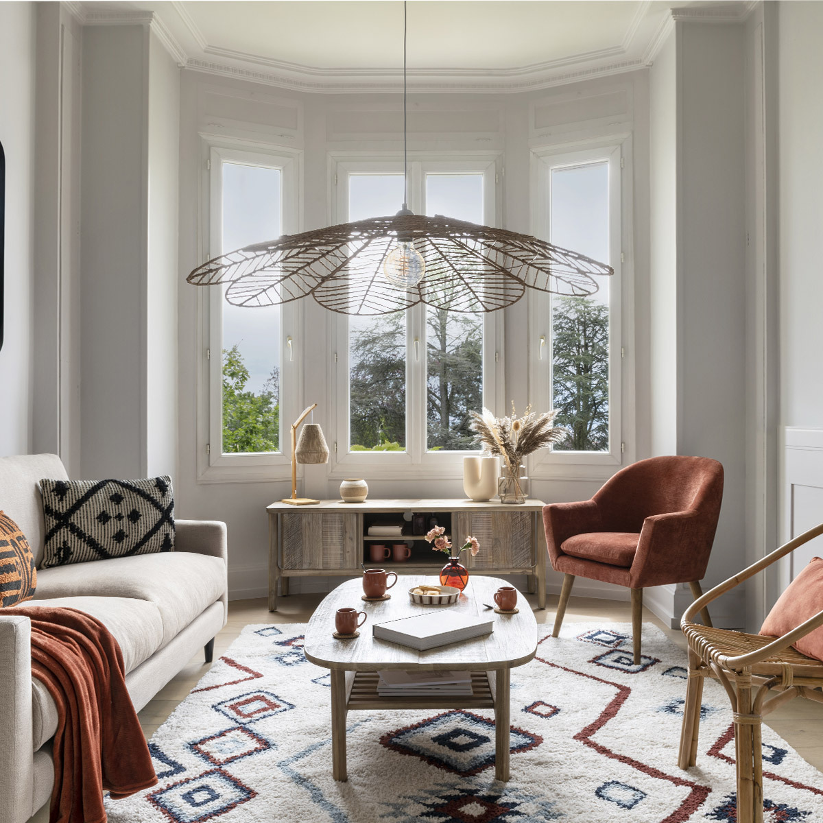 Coffee table "Banila" Acacia, 120x70 cm