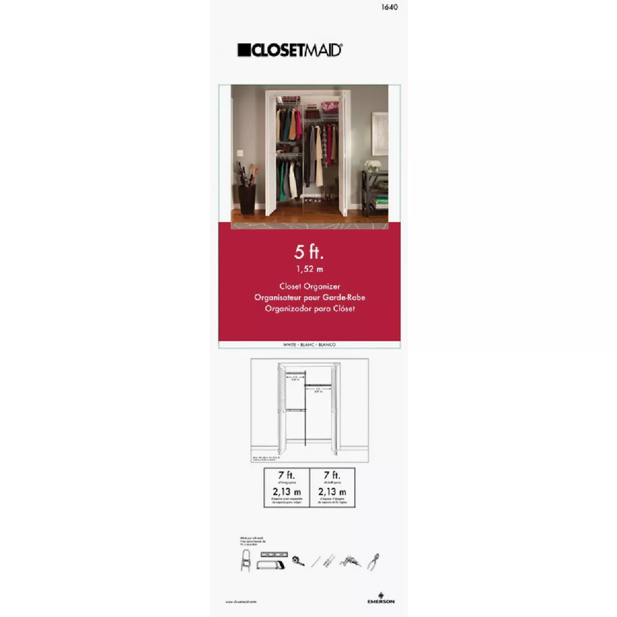 ClosetMaid 5 Ft. Shelf & Rod Closet System