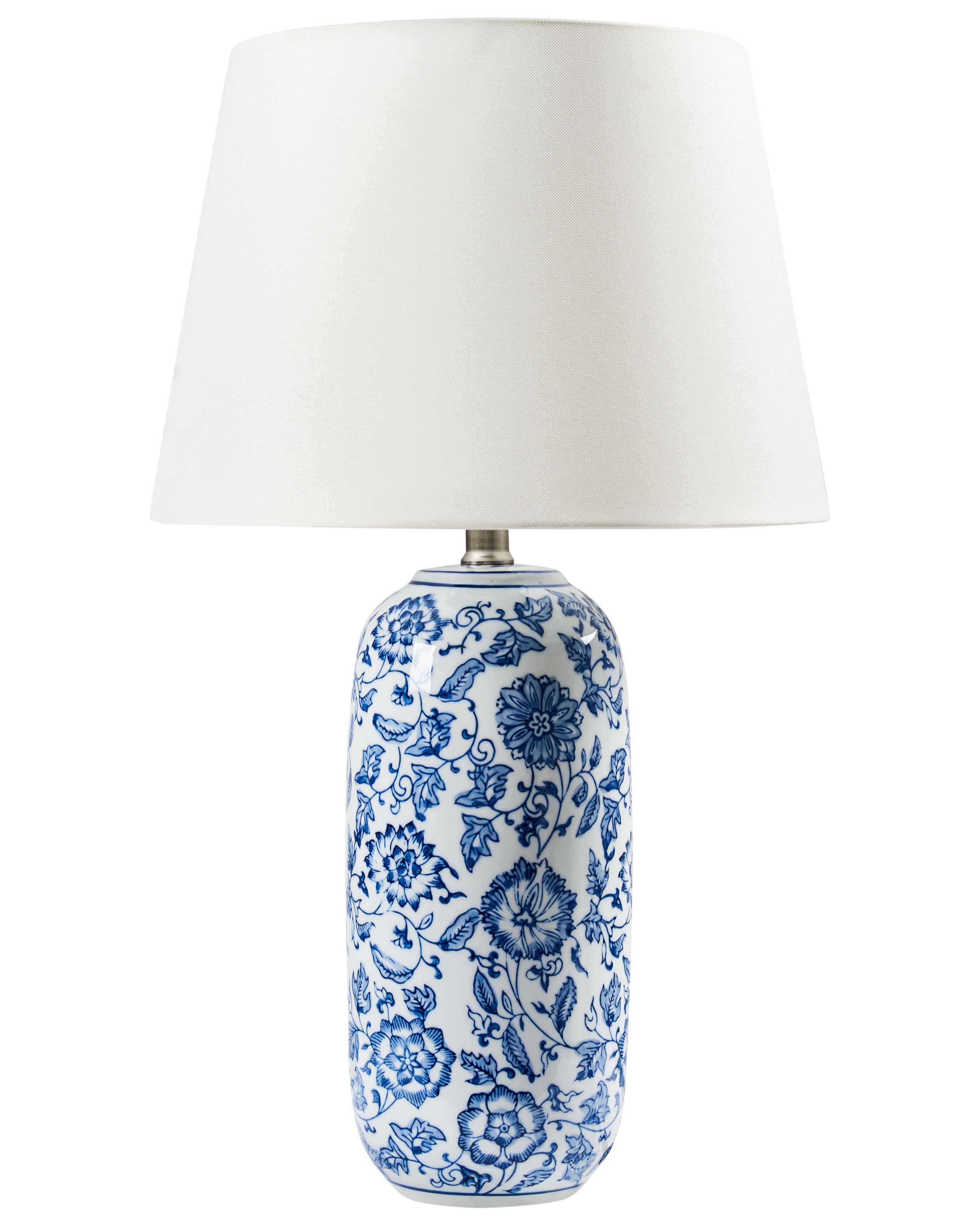 Table Lamp AIBONITO Porcelain White/ Blue