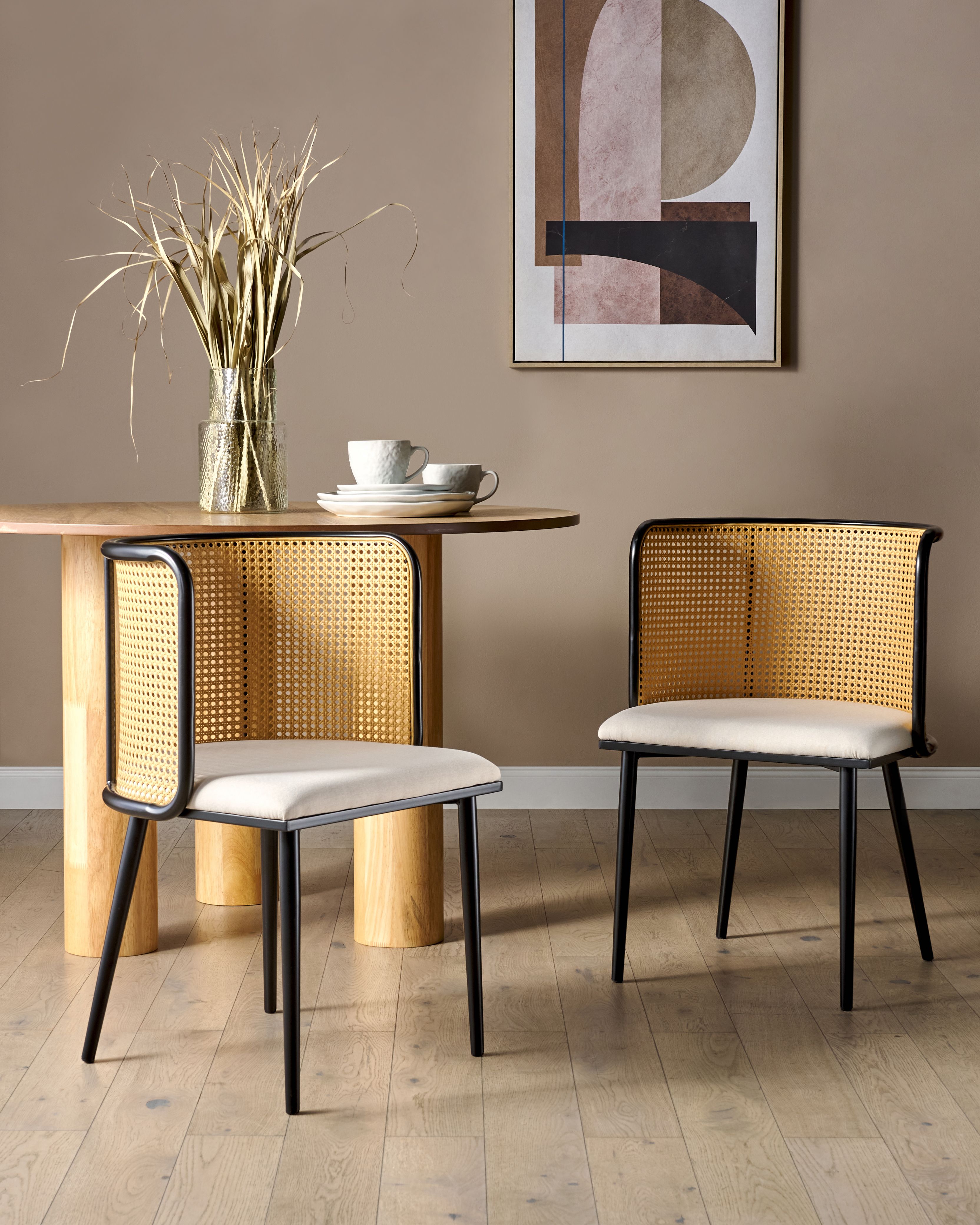 Set of 2 Dining Chairs KOBUK Metal Black