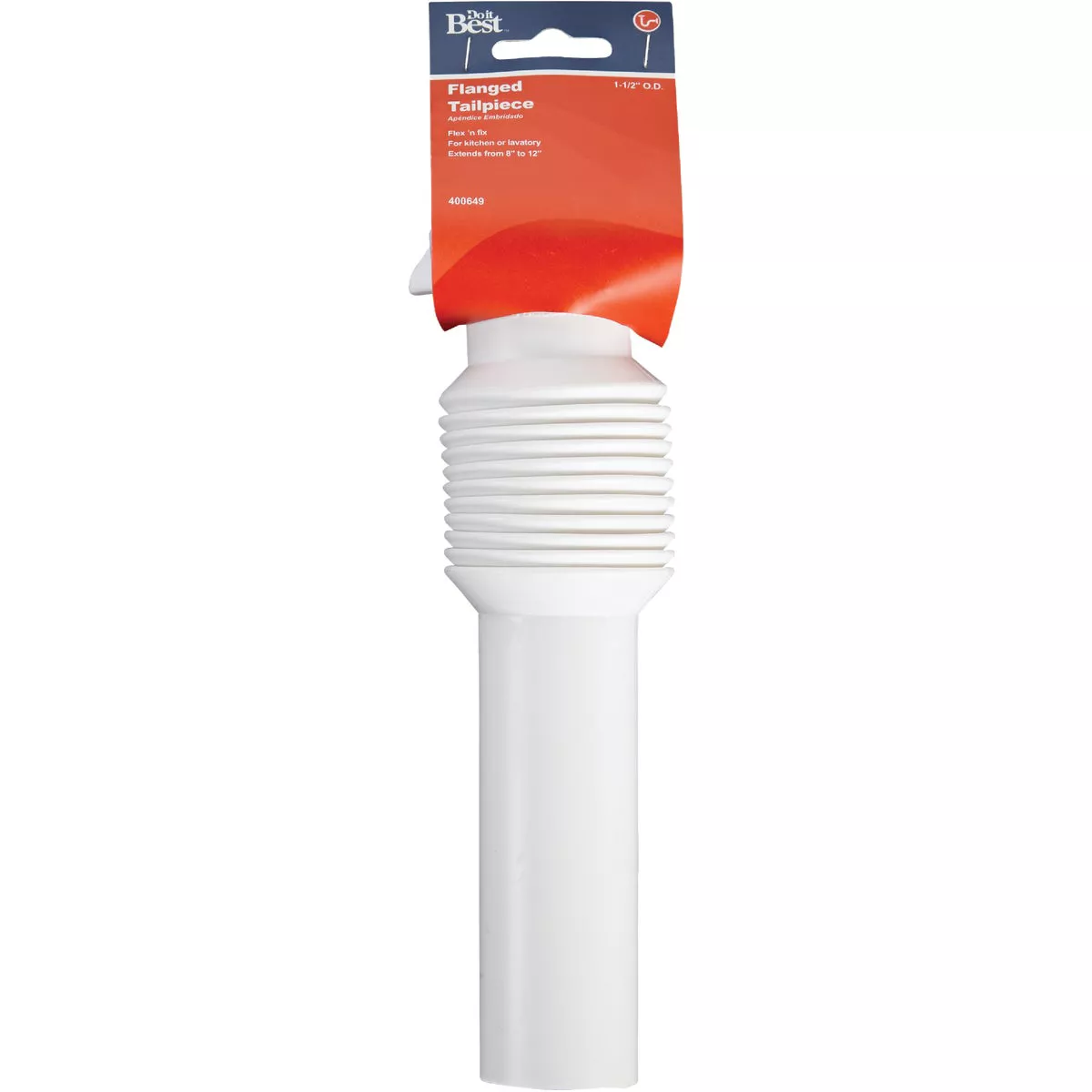 Do it Best 1-1/2 In. x 12 In. White Plastic Tailpiece