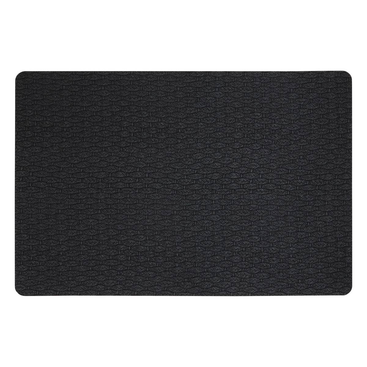 Placemat "Ely" PU - Polyurethane, 49x33 cm, Black