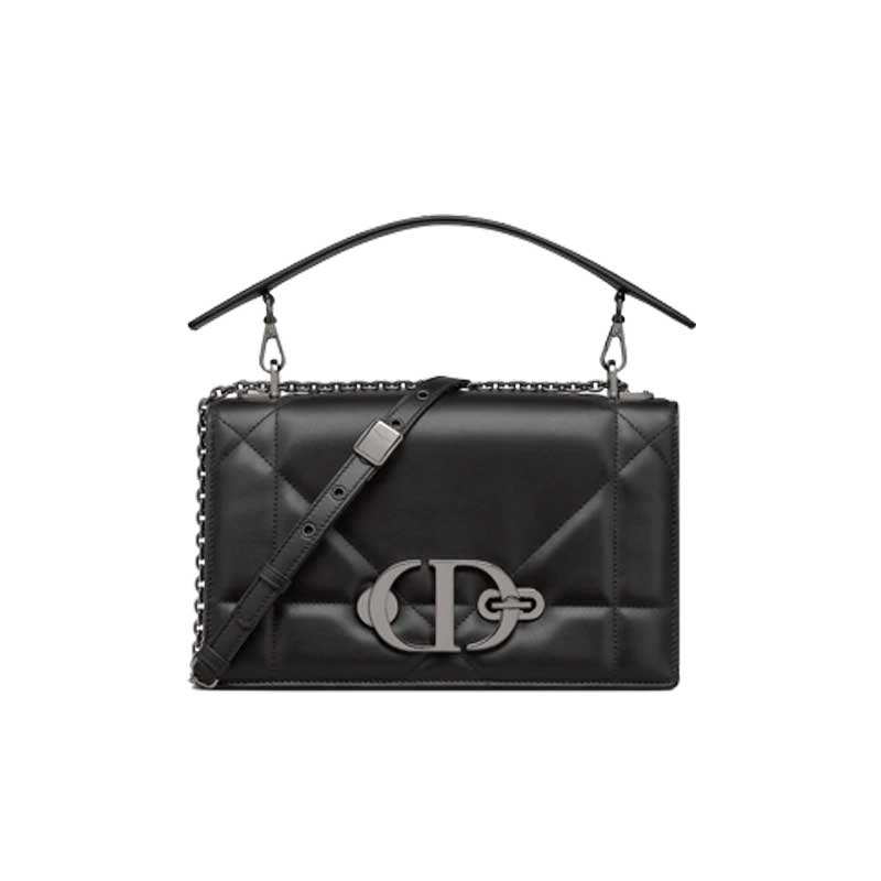 30 Montaigne Chain Bag with Handle Black Maxicannage Lambskin – DB0371:1High-quality replica