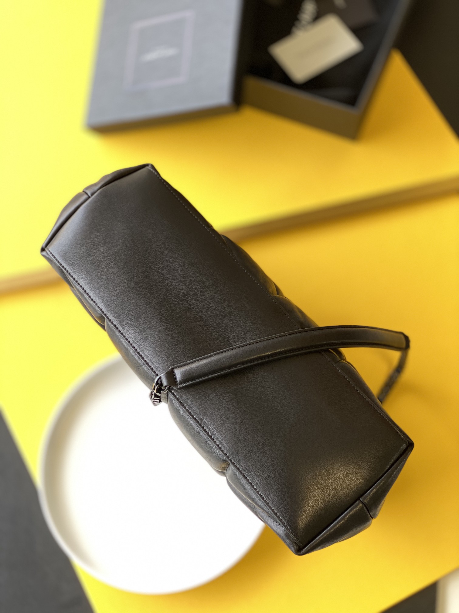 PUFFER MEDIUM CHAIN BAG IN DENIM AND SMOOTH LEATHER1:1High-quality replica