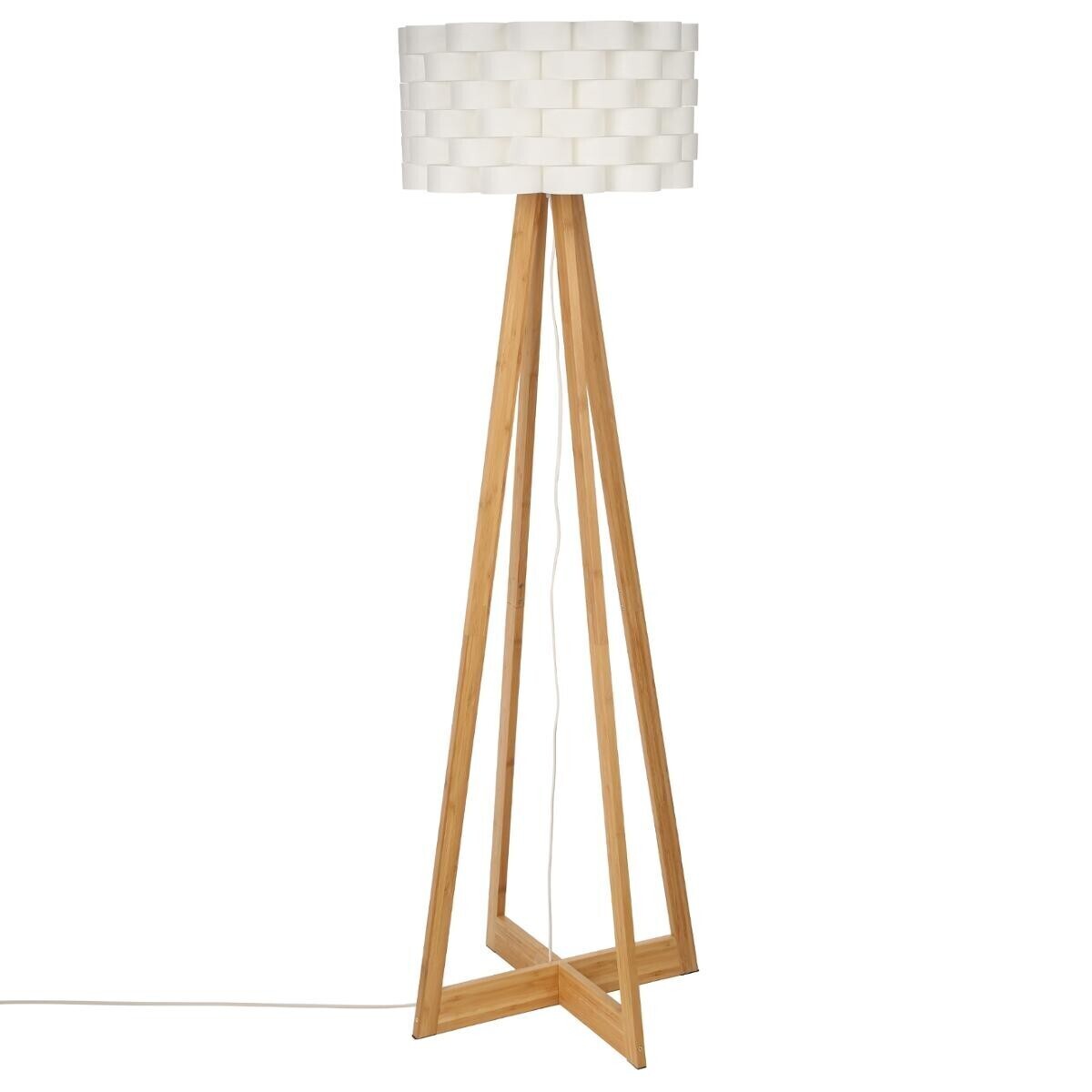 Floor lamp "Moki" Bamboo, White, H.150 cm