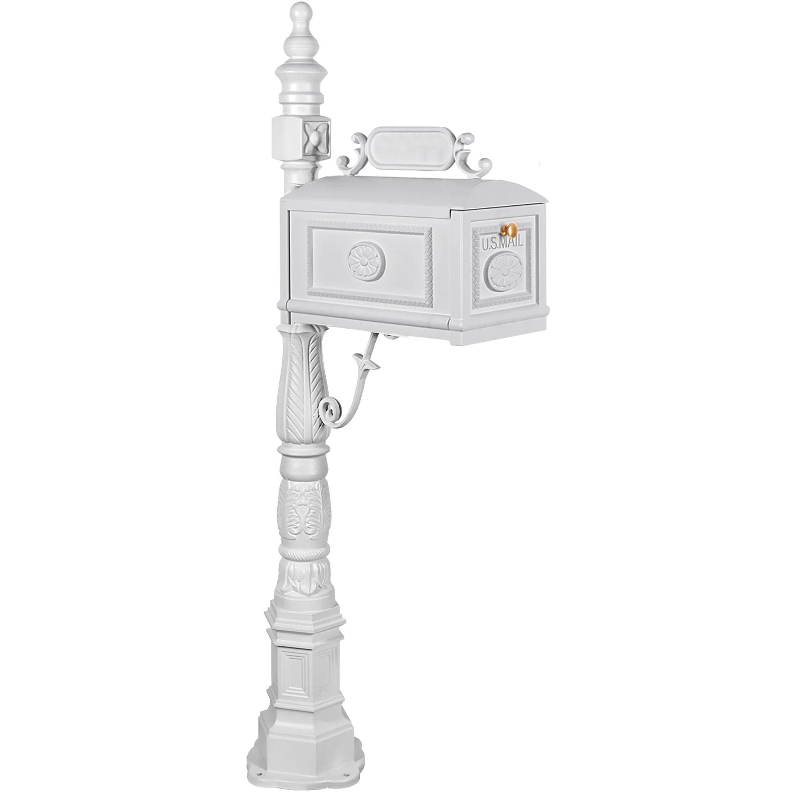 Betisef Large Cast Aluminum Mailbox Barcelona Decorative Post Mail Box Combination Stratford Heavy Duty - Image 19