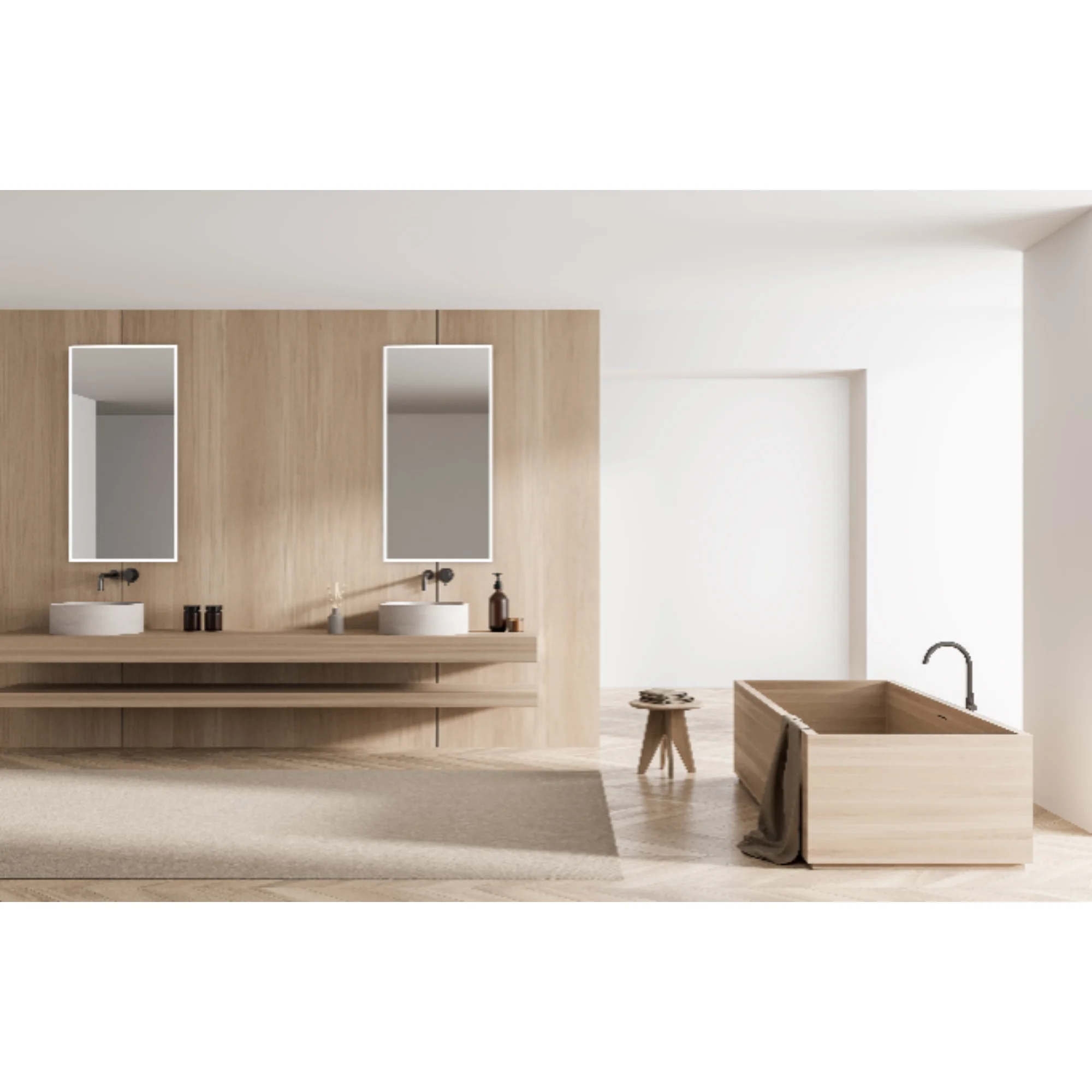 Modern Mirrors Astral Lighted Bathroom Vanity Mirror, Wall Mirror with Dimmable Daylight LED Lighting