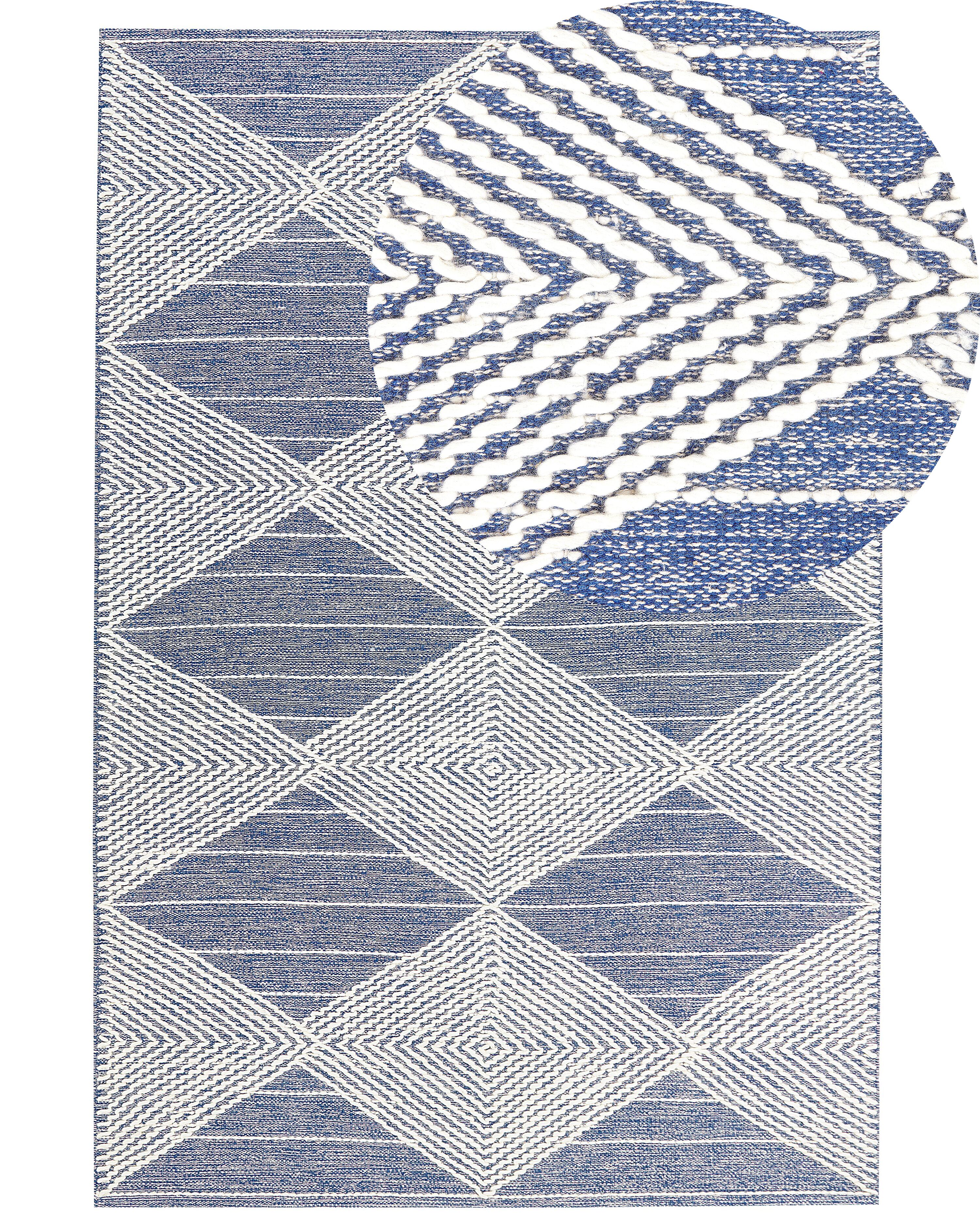 Rug DATCA Blue 160 x 230 cm Wool