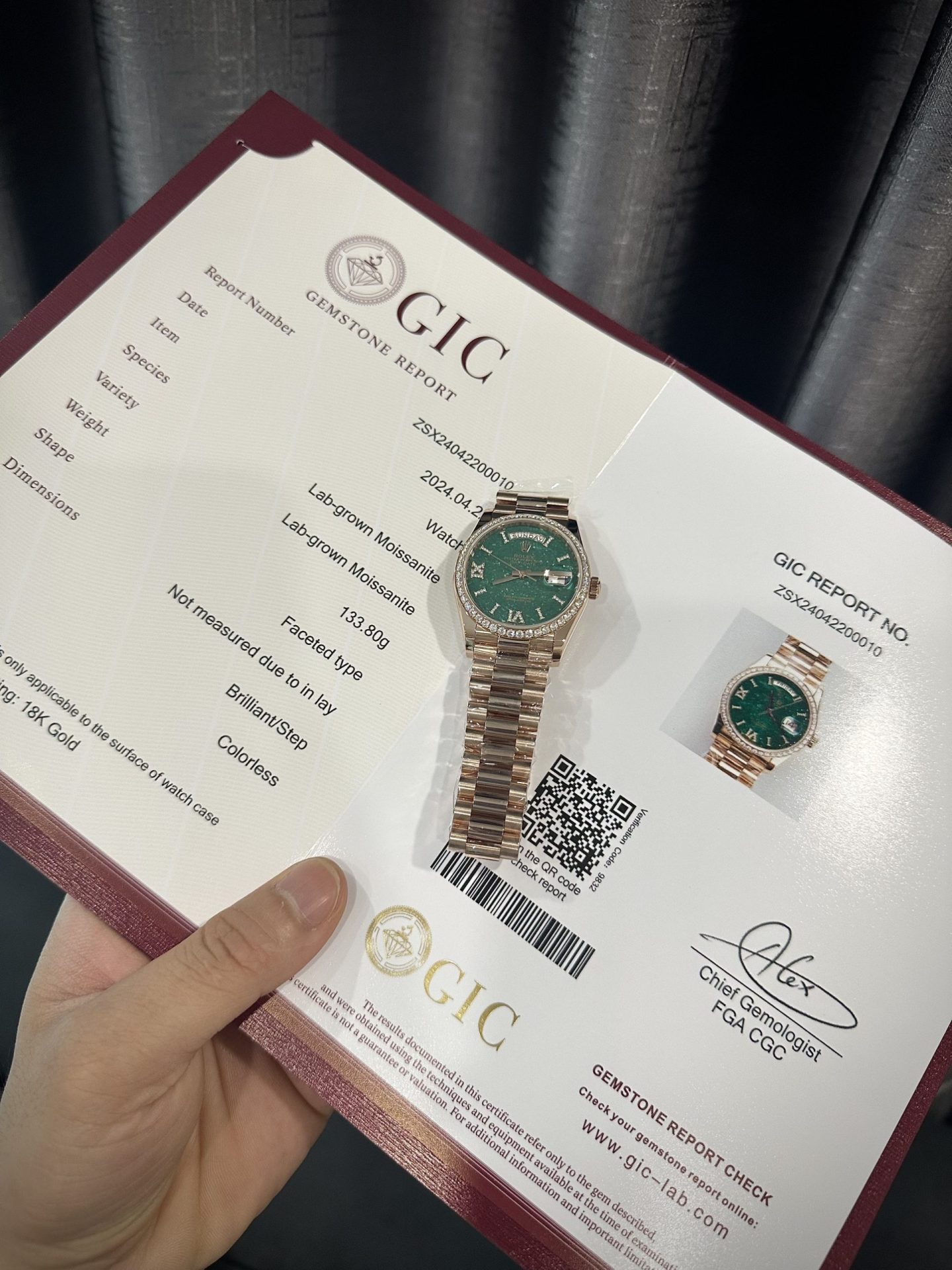 Rolex Best Replica Watch Day-Date 128235 Gold Wrapped And Moissanite Diamond Custom 36mm - Elite Watch Atelier