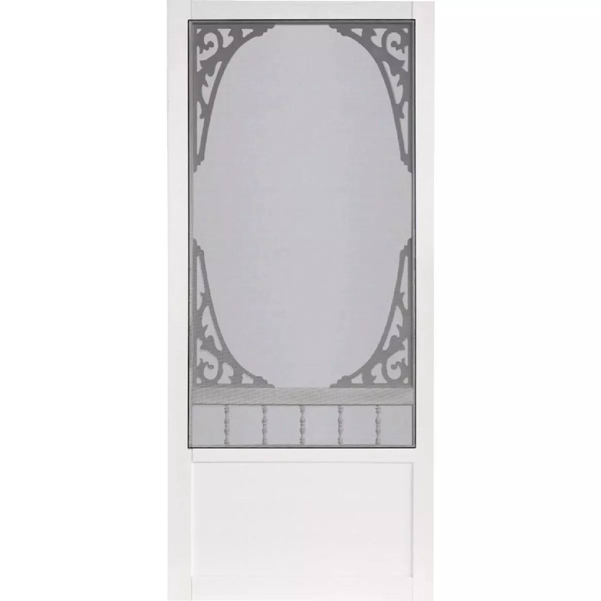 Screen Tight Springview 36 In. W x 80 In. H x 1 In. Thick White Vinyl Screen Door