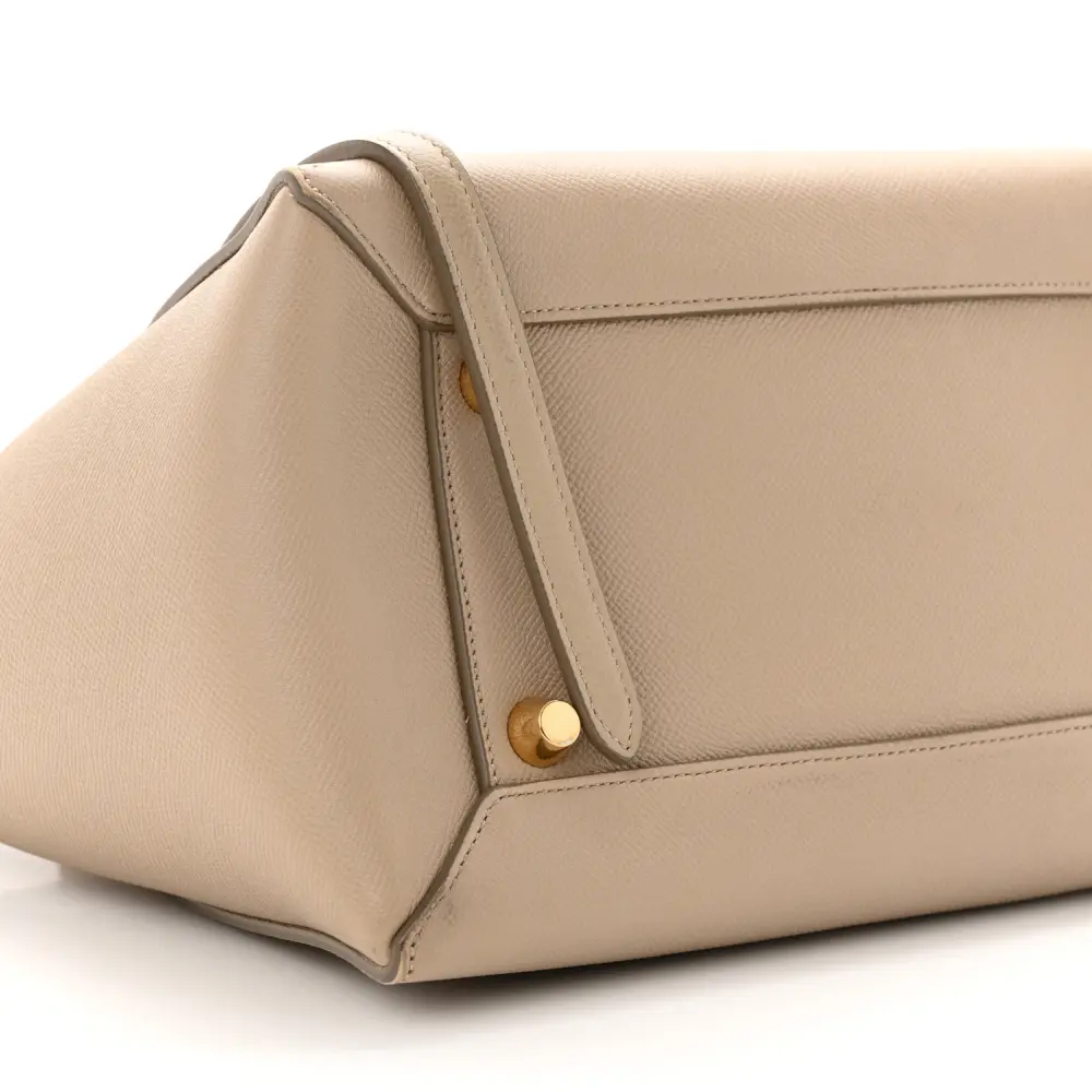 Celine Light Taupe Grained Calfskin Leather Mini Belt Bag Rep1:1High-quality replica