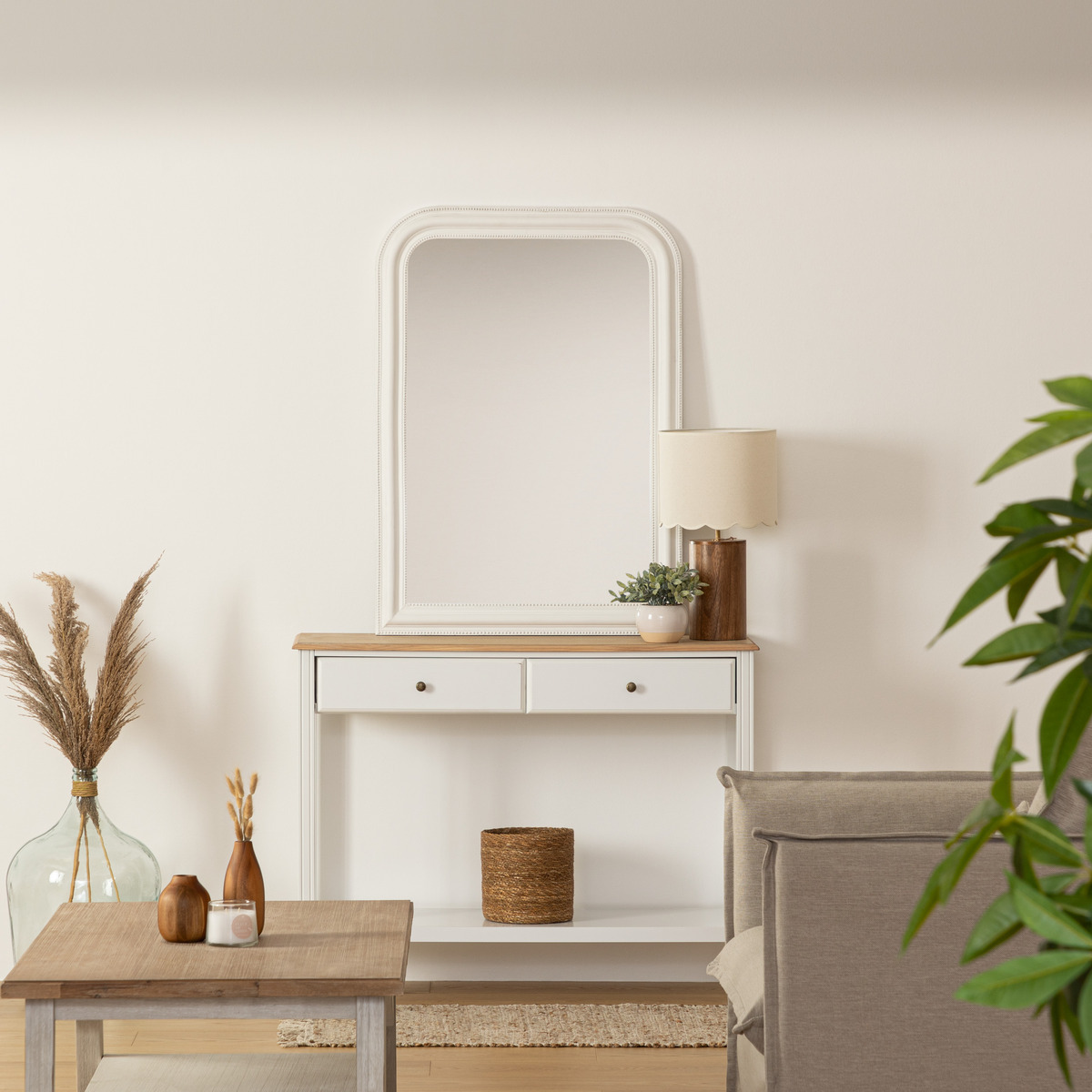 Mirror "Adele" White, 74x104 cm