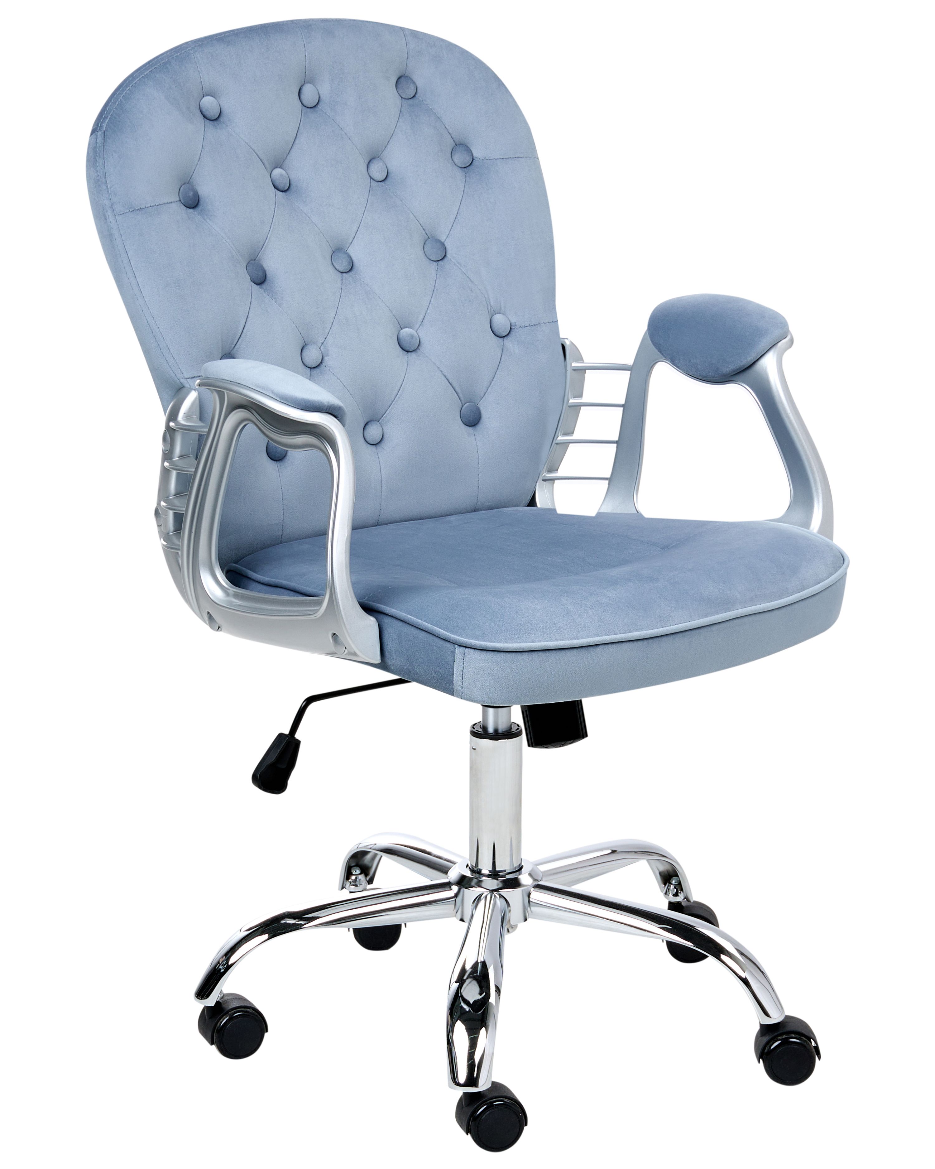 Desk Chair PRINCESS Velvet Light Blue