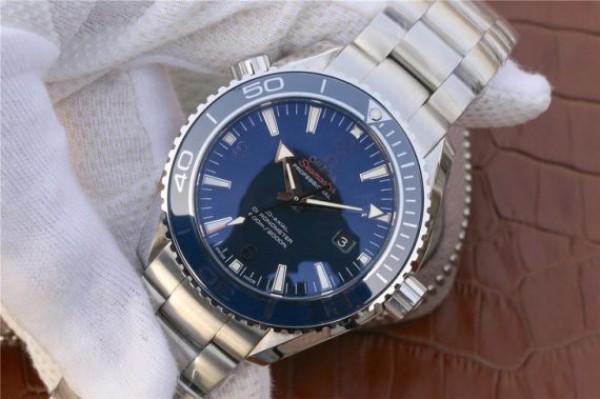 Replica Omega Planet Ocean Professional Blue Liquidmetal Bezel 45mm OMF SS Bracelet A8500 - Elite Watch Atelier