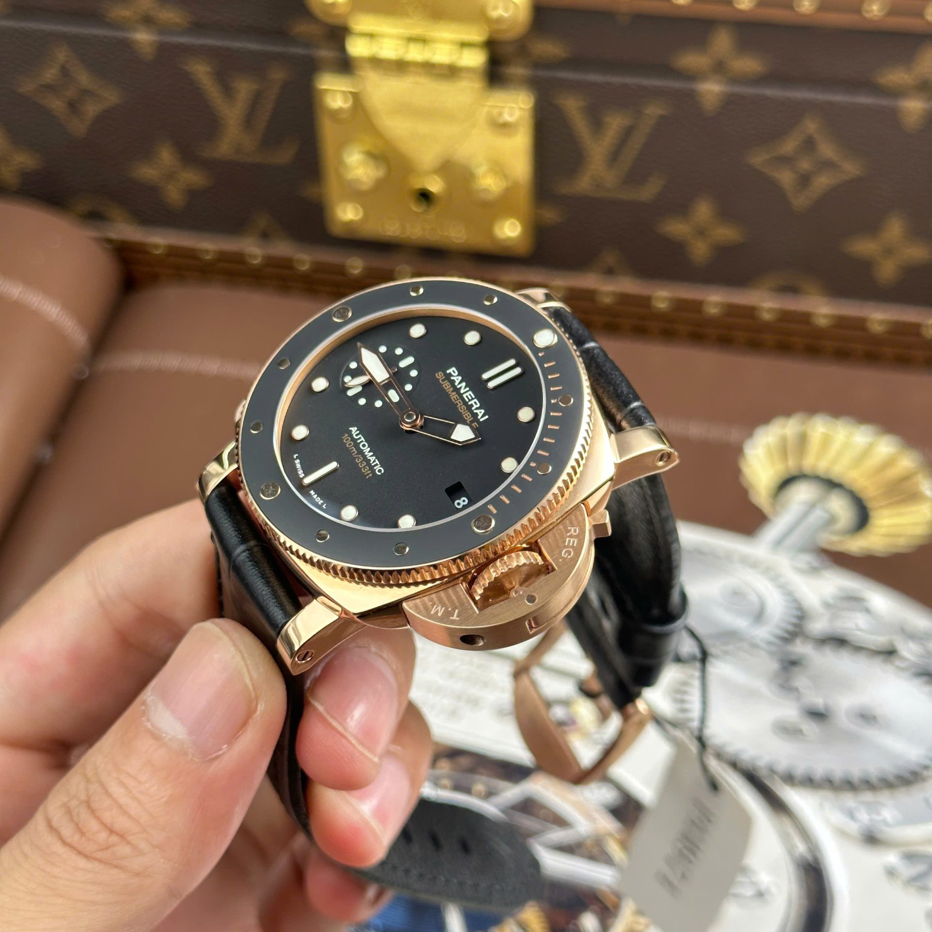 Panerai Submersible PAM974 Best Copies Watches Black Dial Automatic Movement VS Factory 42mm - Top club