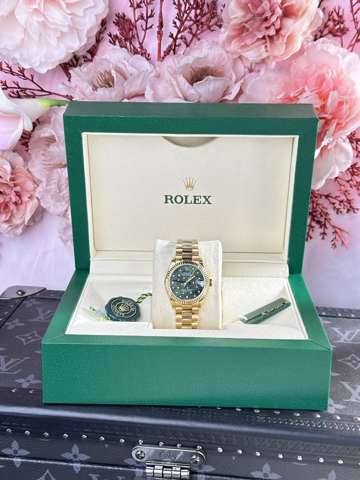 Rolex Replica Watch DateJust 278288 Olive Flower Pattern Dial 31mm - Top club