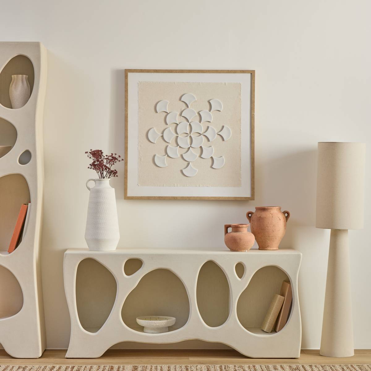 3D Canvas "Houria" Beige, 78x78 cm