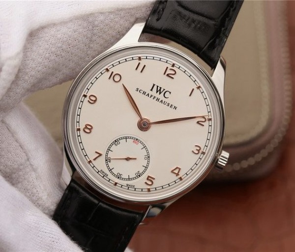Replica IWC ZF Portuguese IW5454 White Dial Leather Strap RG Hand - Elite Watch Atelier