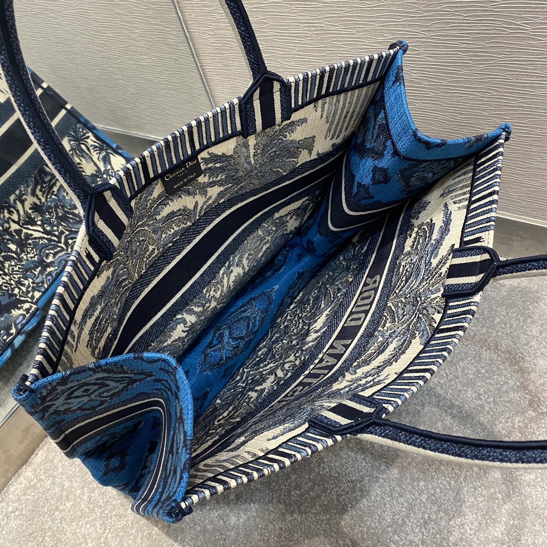 Christian Dior Large Dior Book Tote Blue For Women 16.5in/42cm CD M1286ZRIW1:1High-quality replica