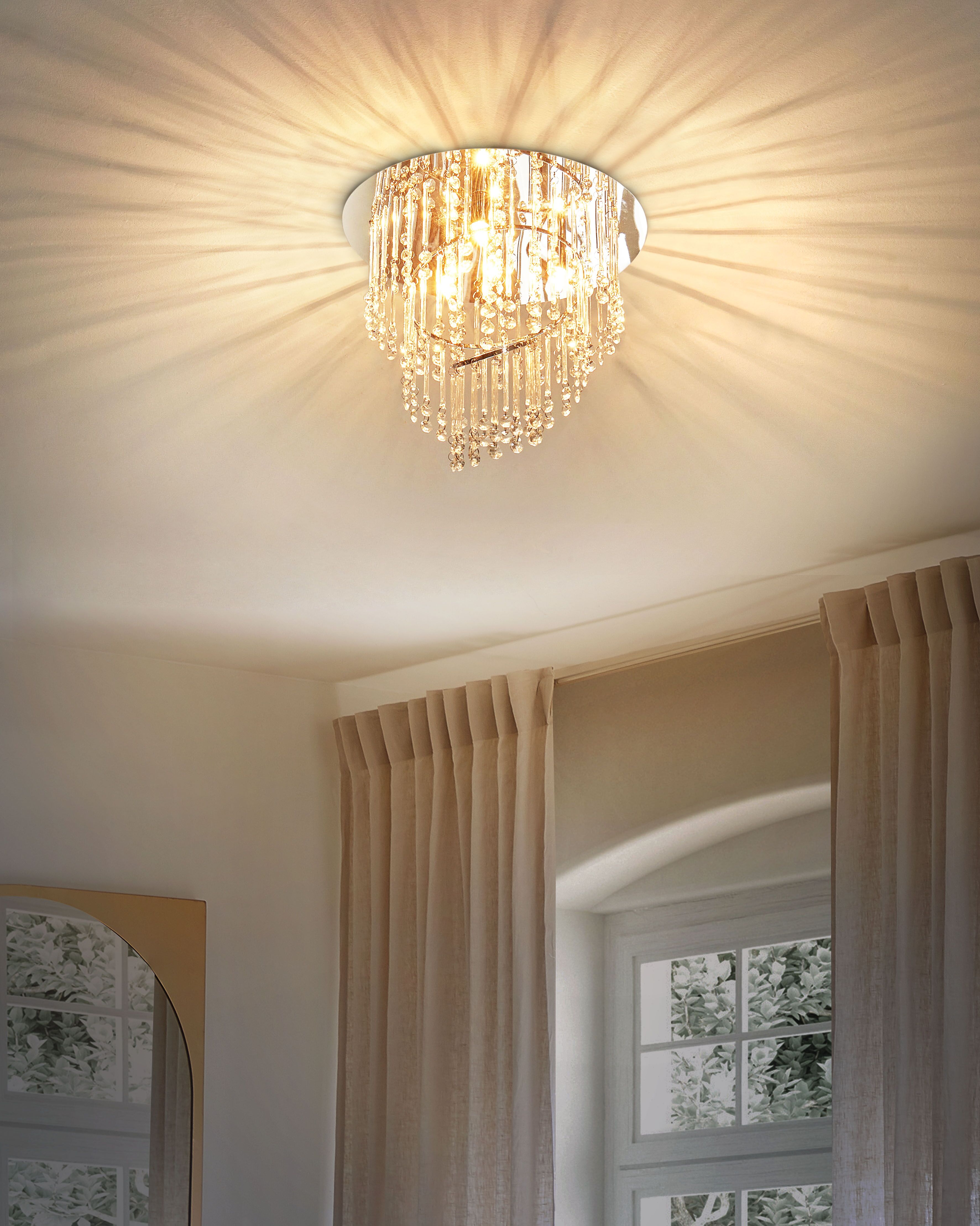 Chandelier ESMELLE L Crystal Silver