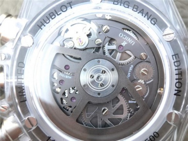 Replica Hublot Big Bang Unico Sapphire Plastic Case Skeleton Dial White Rubber Strap Jap Quartz - Top club