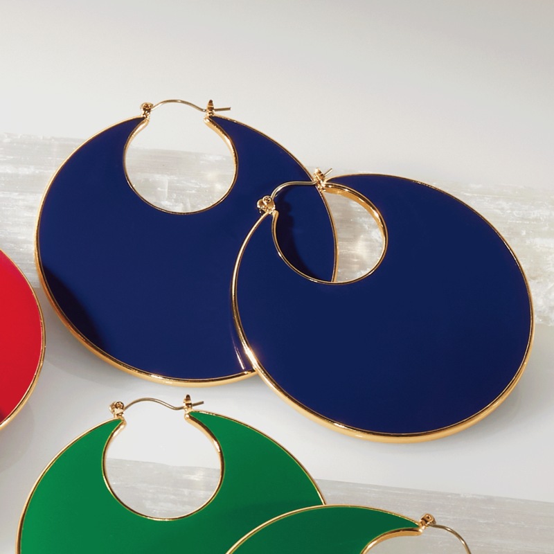 Color Enamel Hoops - MIDNIGHT VELVET CATALOG