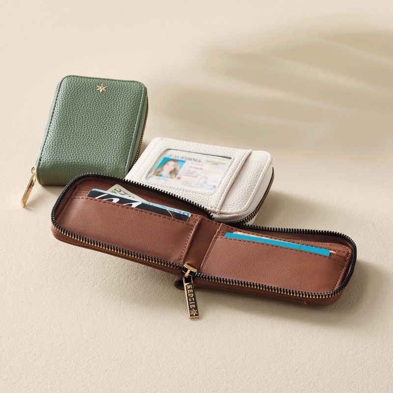 Kedzie Zip Wallet with Exterior ID Window - MIDNIGHT VELVET CATALOG