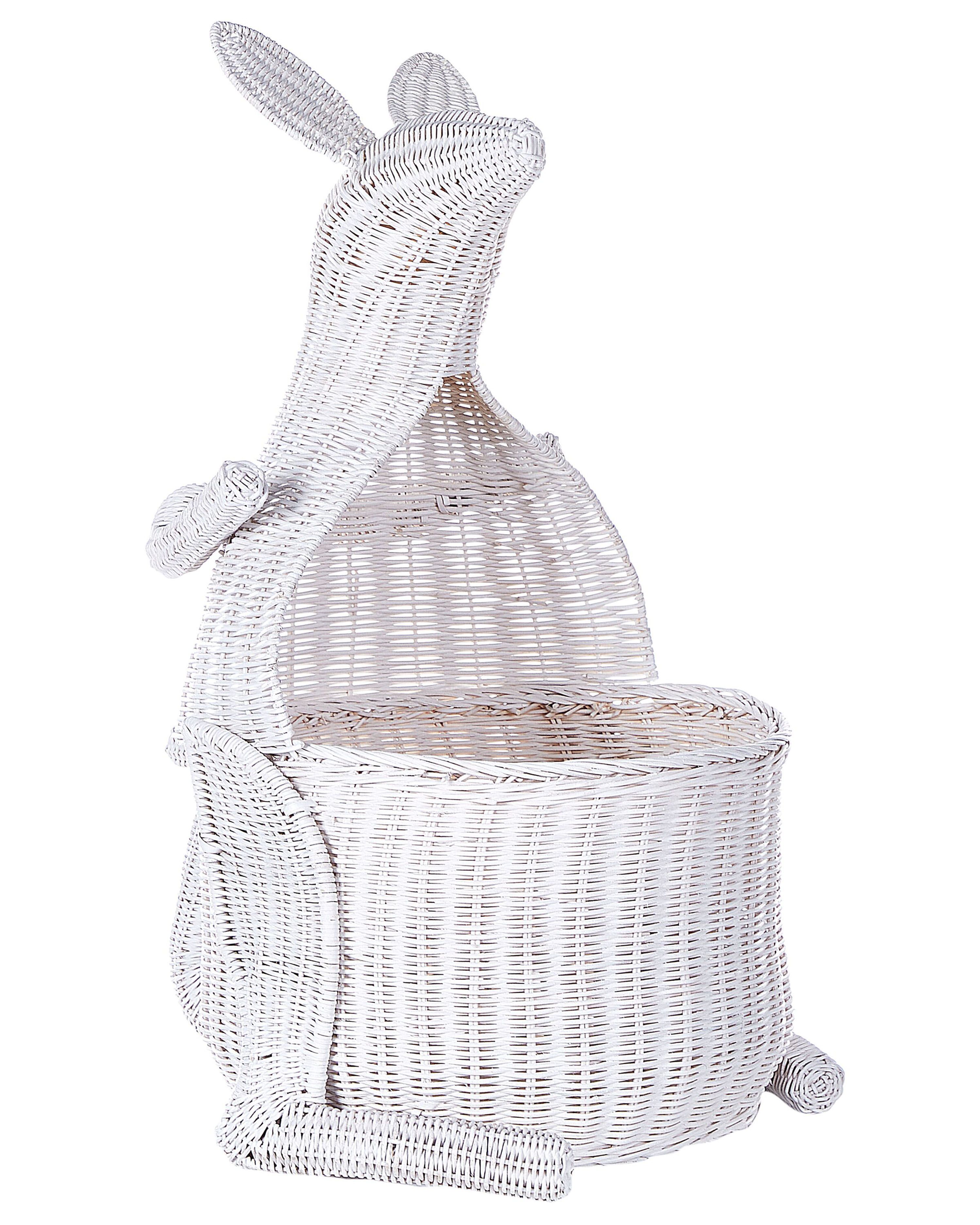 Kids Basket Kangaroo KAPITI Rattan White
