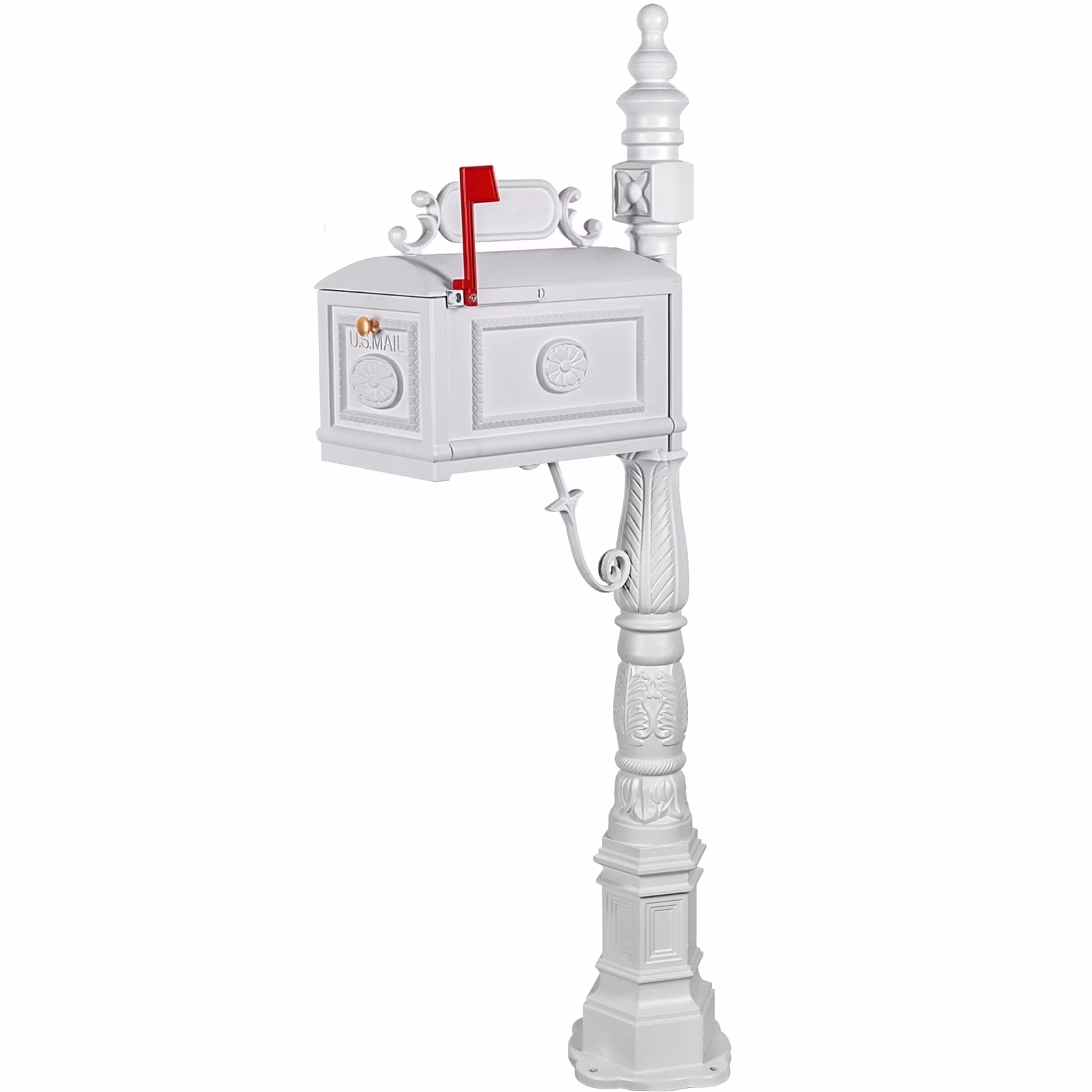 Betisef Large Cast Aluminum Mailbox Barcelona Decorative Post Mail Box Combination Stratford Heavy Duty - Image 5