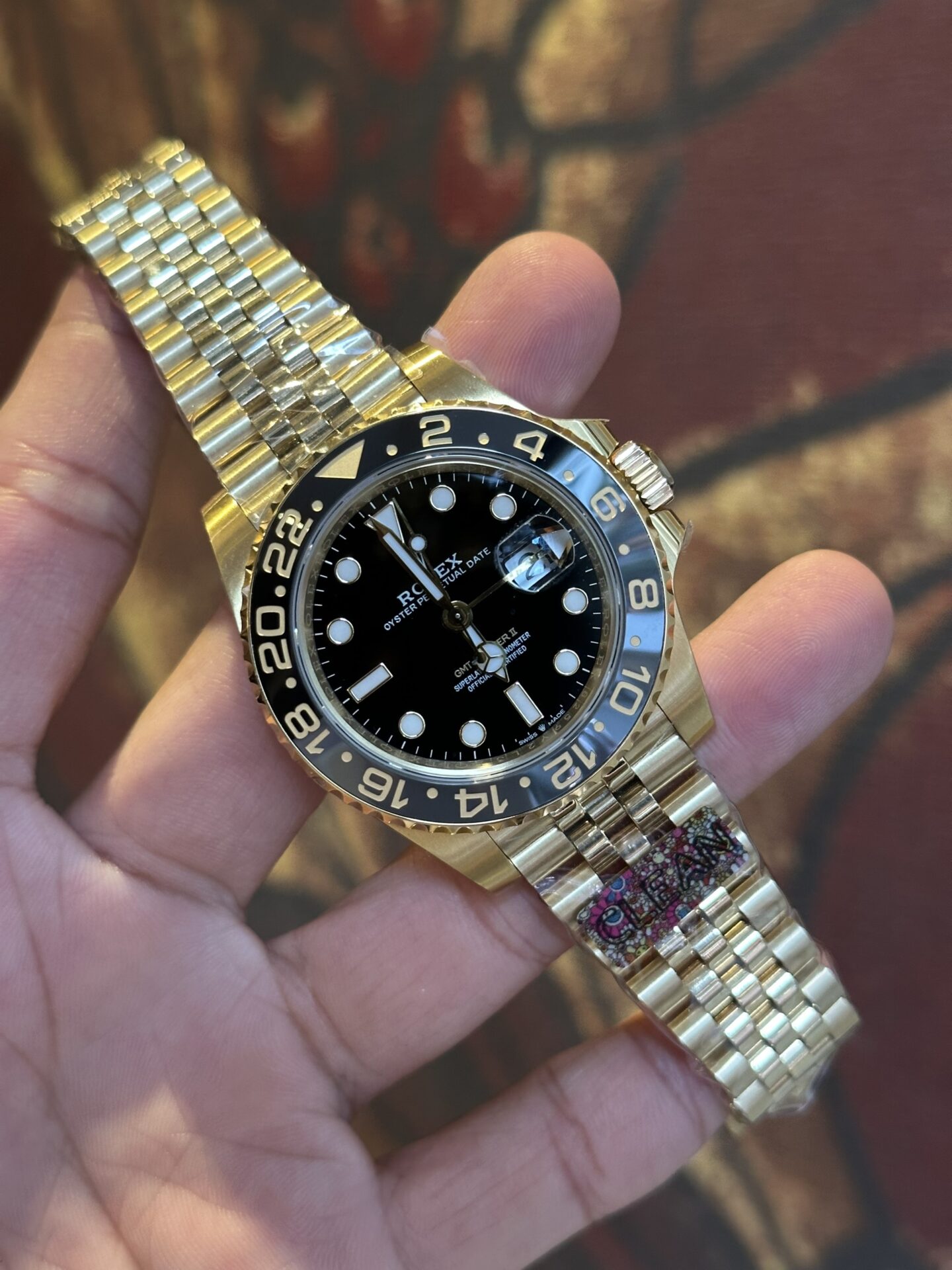 Rolex Replica 1:1 Watch GMT-Master II 126718GRNR Gold Plated Factory Clean 40mm - Elite Watch Atelier