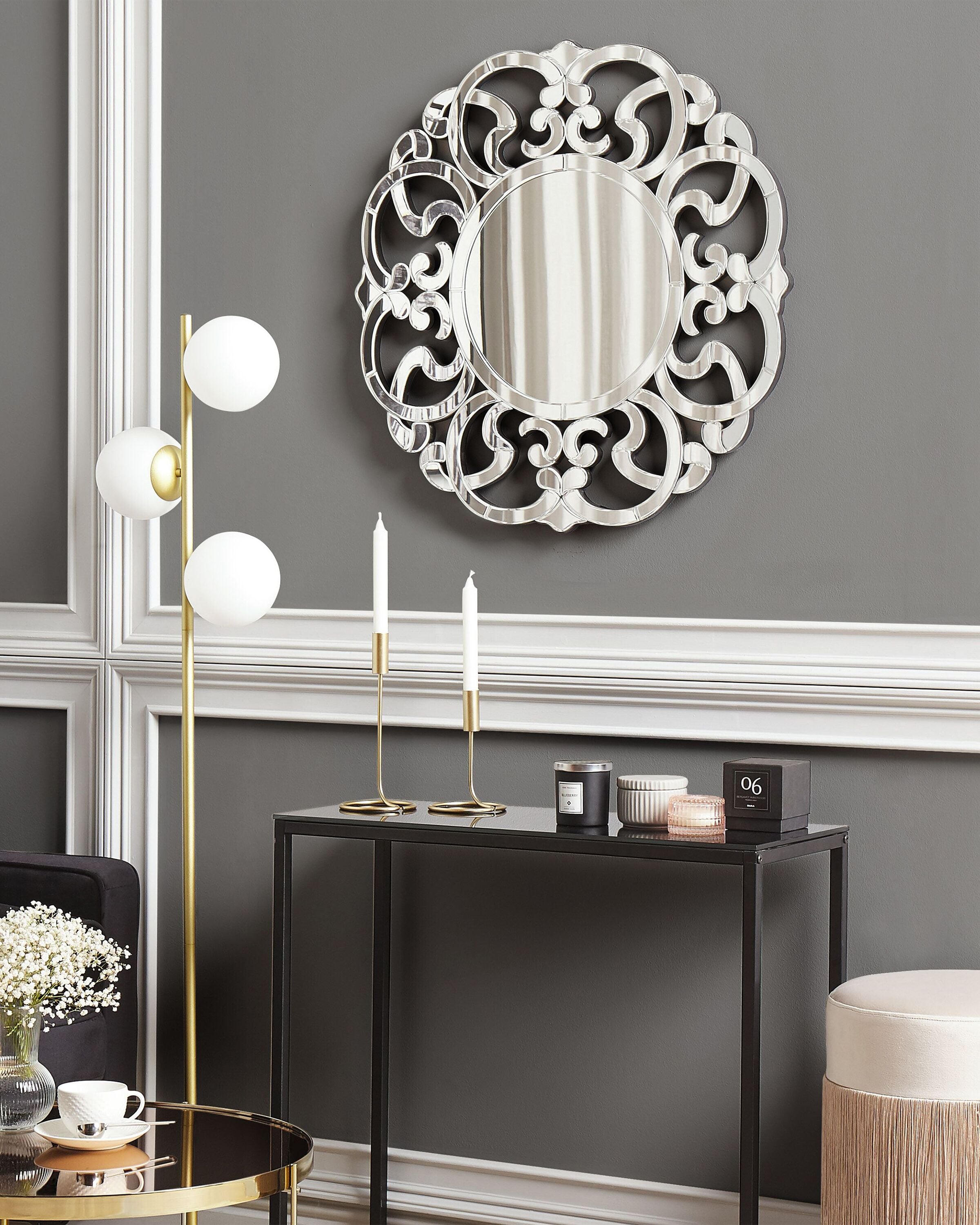 Wall Mirror MORNAIX 70 cm 70 cm Silver