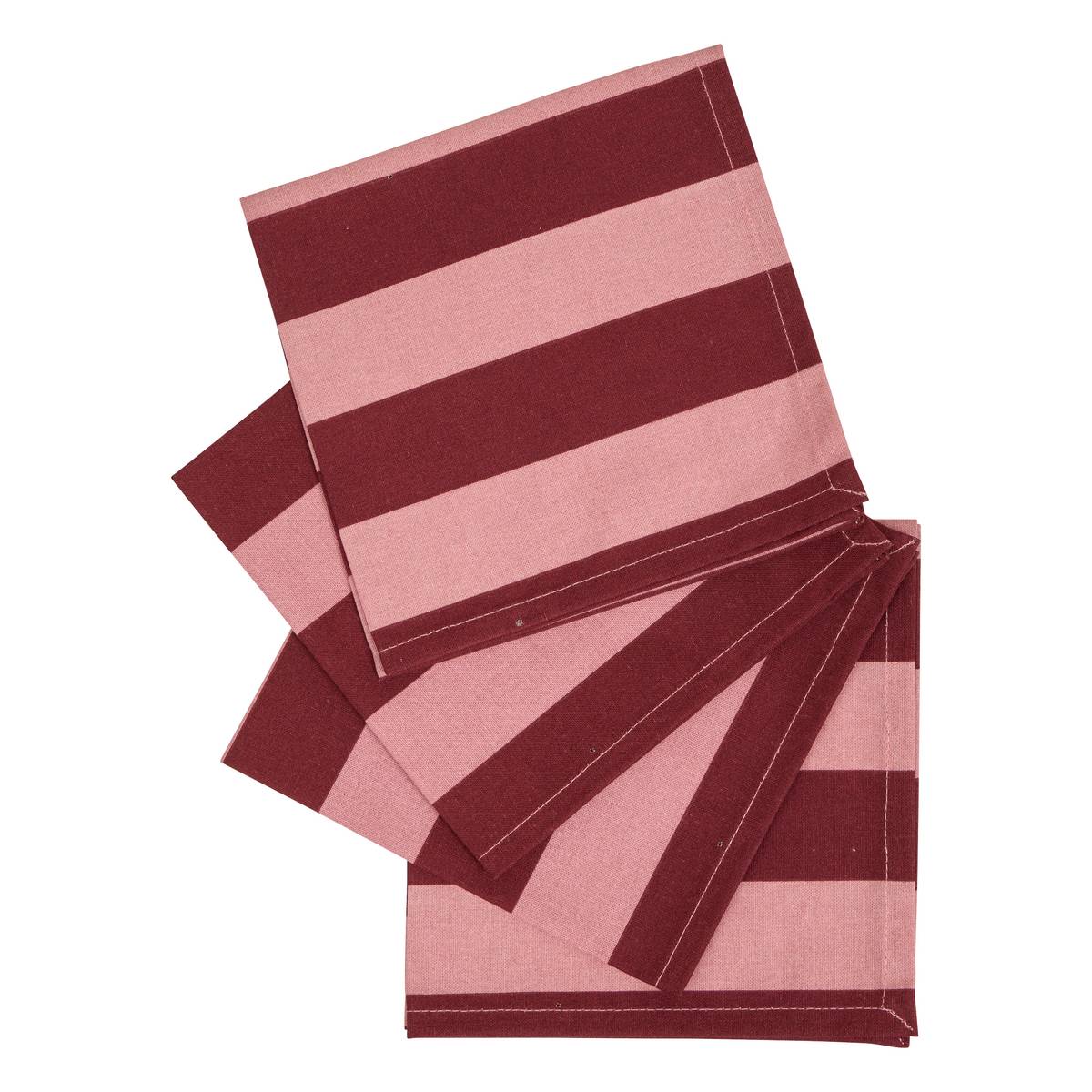 Set of 4 "Cherry" Napkins Carmine Red, 40 x 40 cm