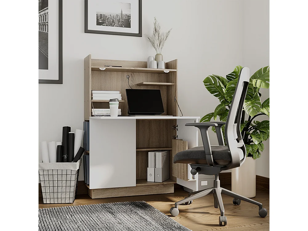 Secrétaire bureau sonoma 85x27x118.9 alena
