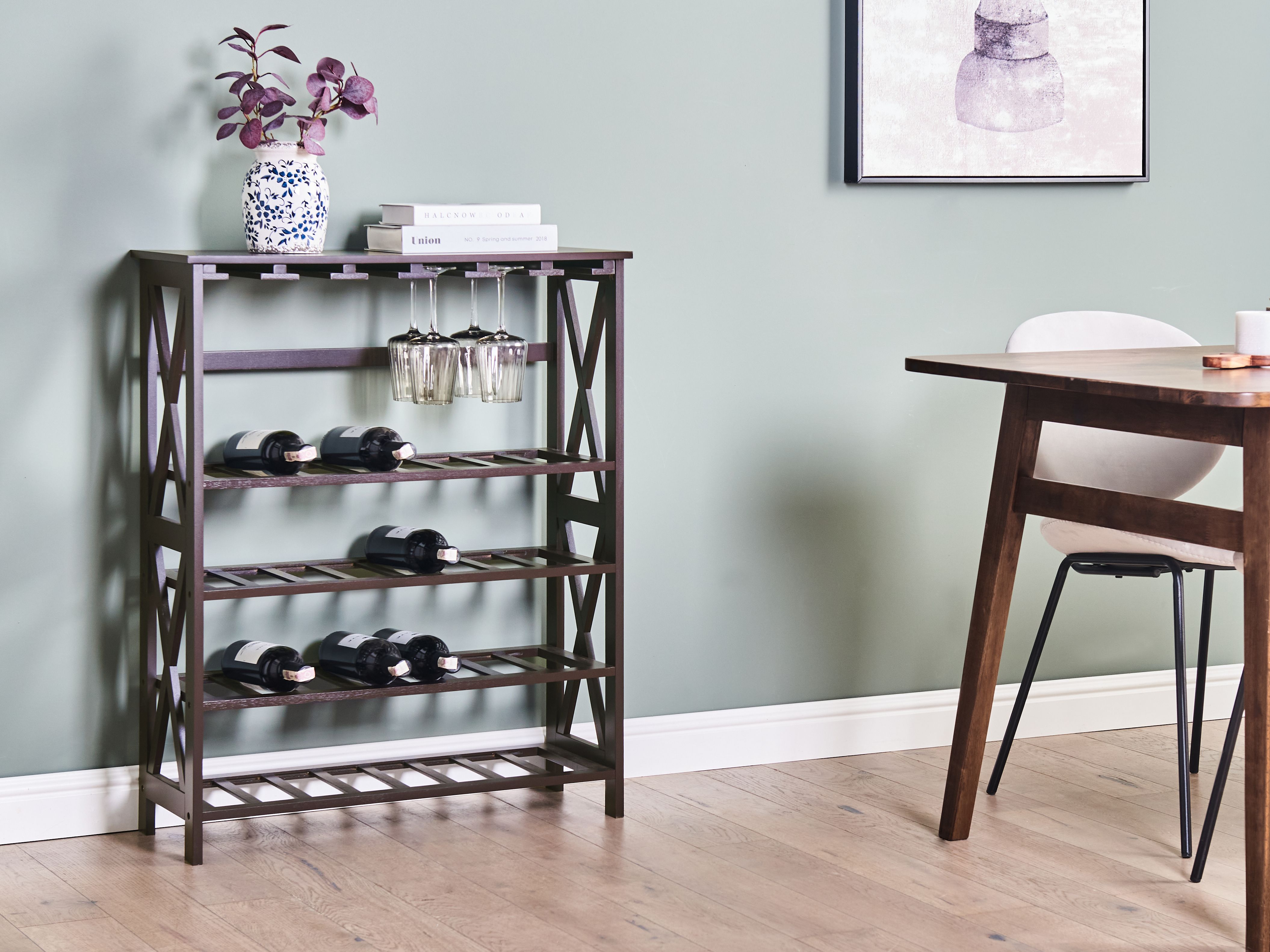 Wine Rack ROTHESAY Dark Brown