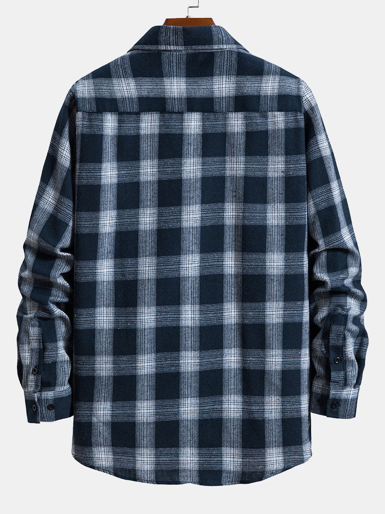 Long Sleeve Plaid Button Up Shirt