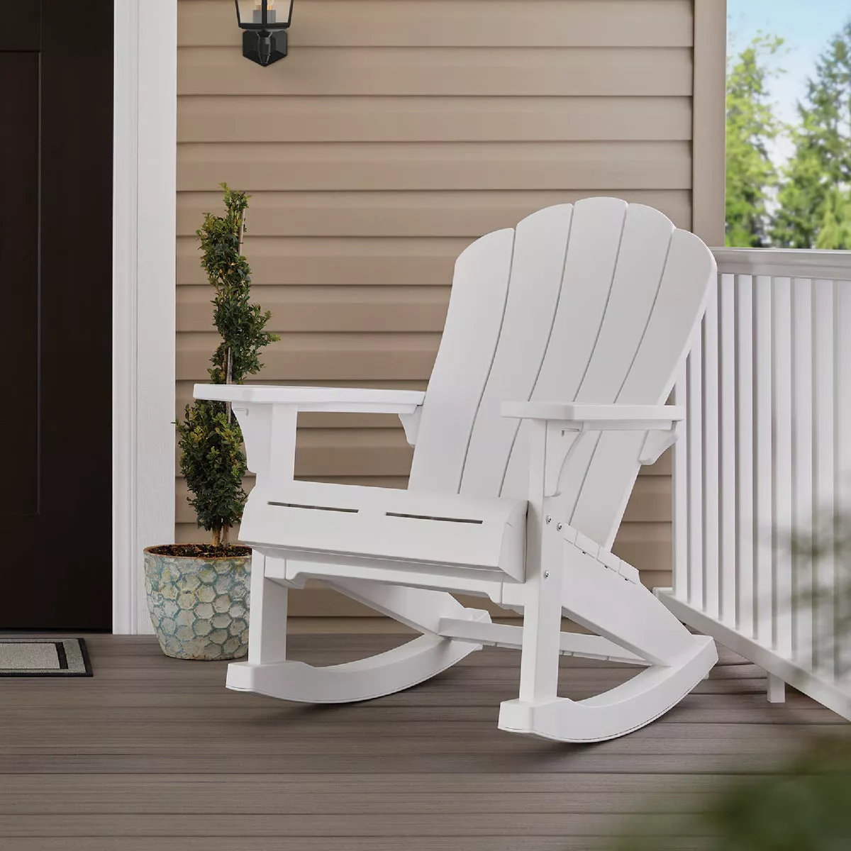 Adams Keter Everest White Resin Rocker