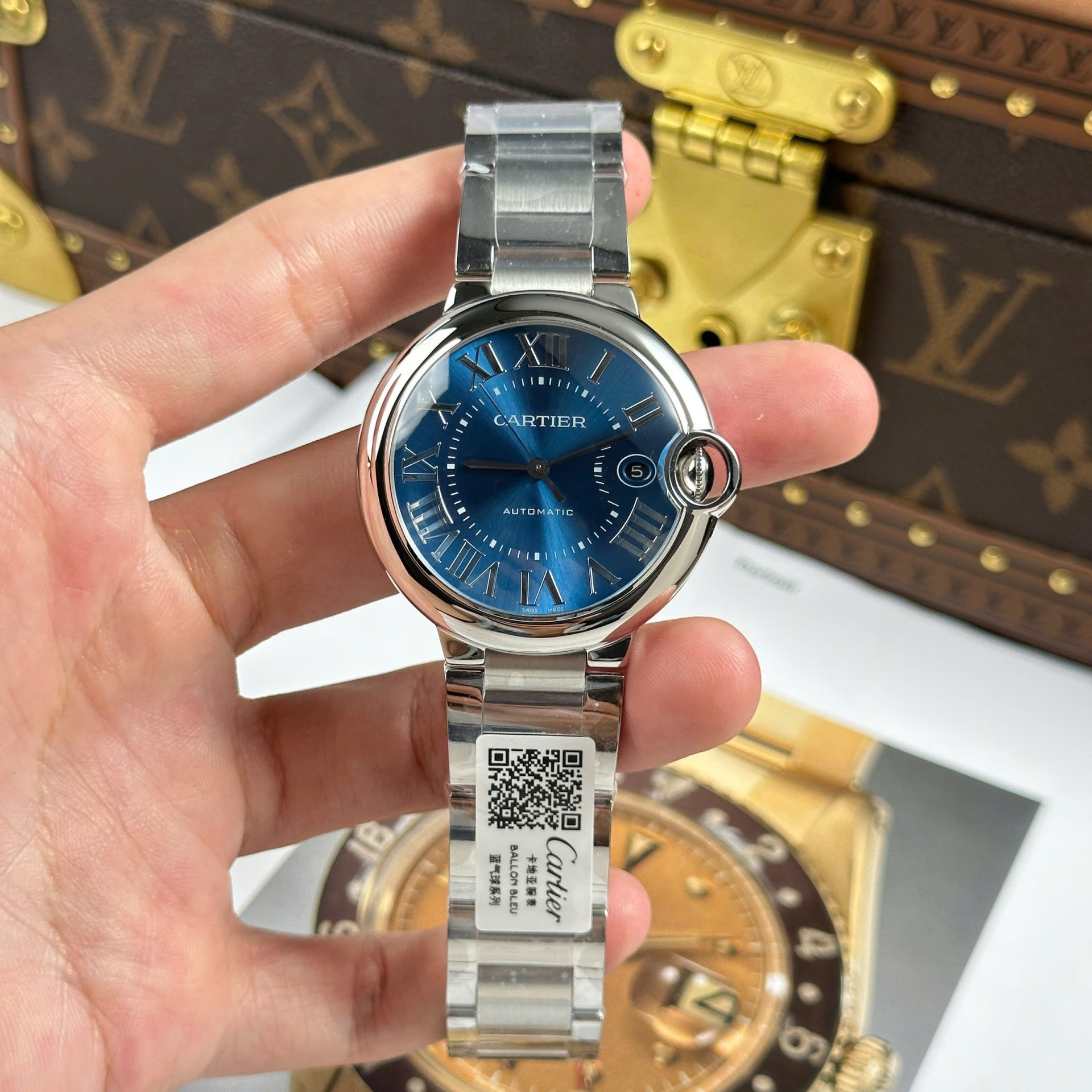 Cartier Ballon Bleu Replica Watches Blue Dial Automatic Movement AF Factory 40mm - Elite Watch Atelier