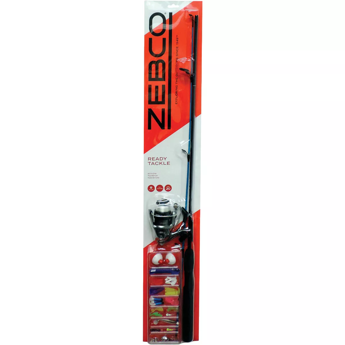 Zebco Ready Tackle 5 Ft. 6 In. Z-Glass Fishing Rod & Spinning Reel with Tackle Kit