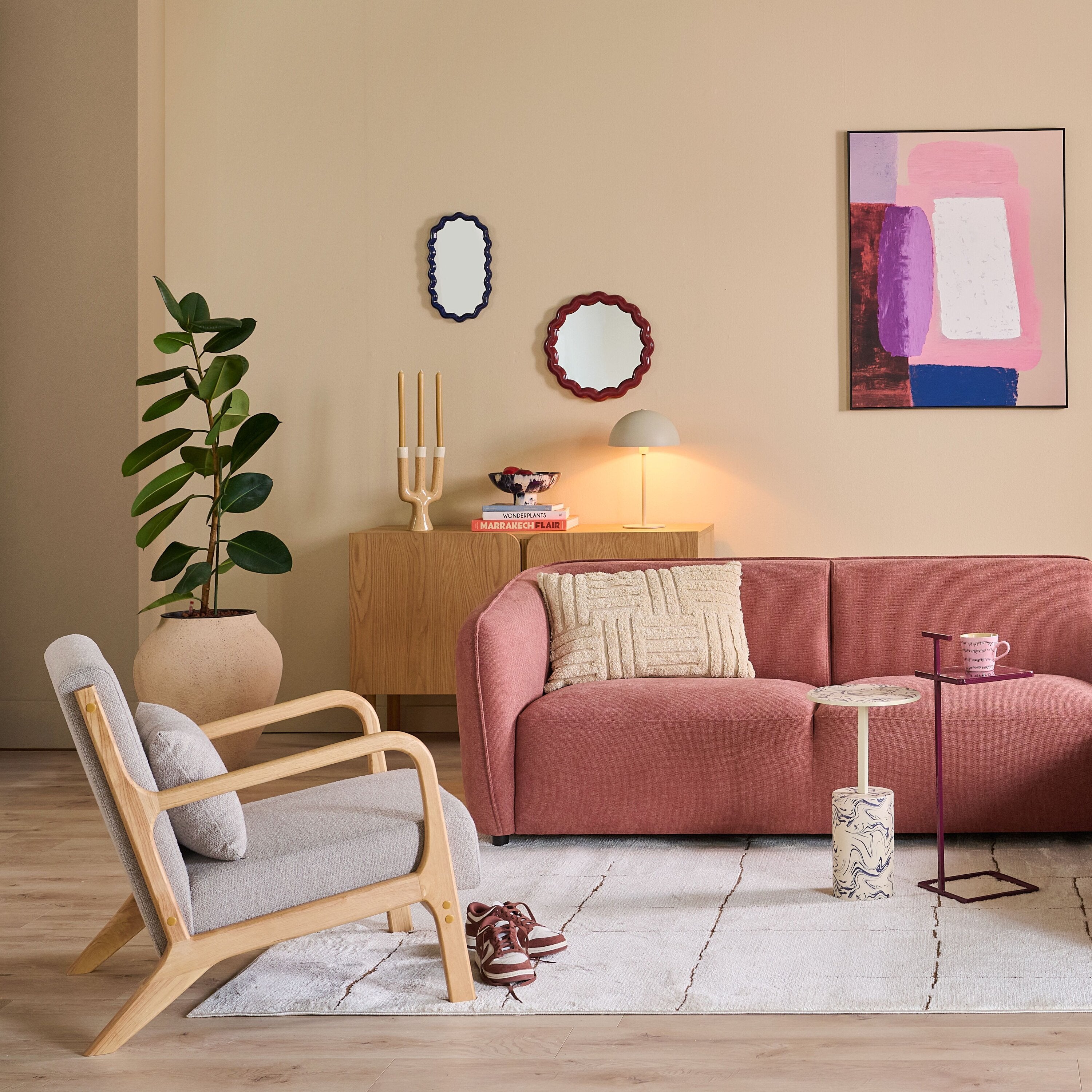 Blokker Wise Fauteuil - Eiken - Beige